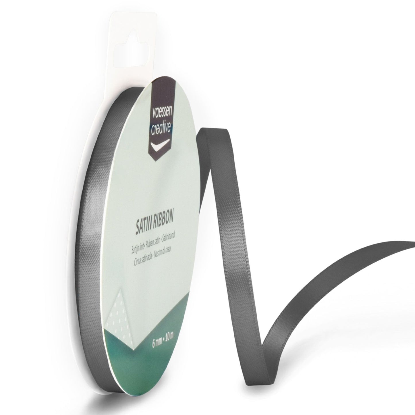 Vaessen creative • Satinband 6mmx10m Stahl