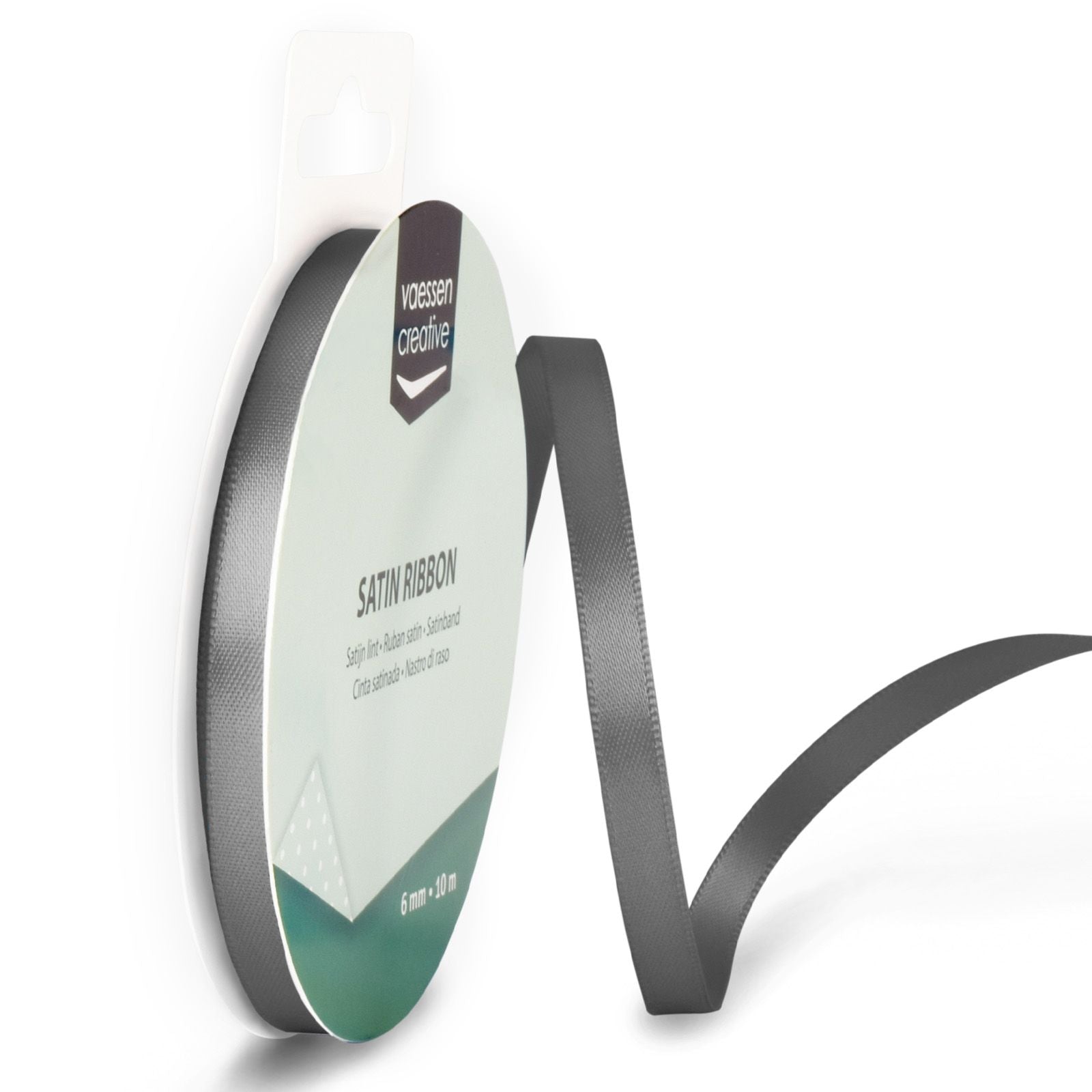 Vaessen creative • Satinband 6mmx10m Stahl