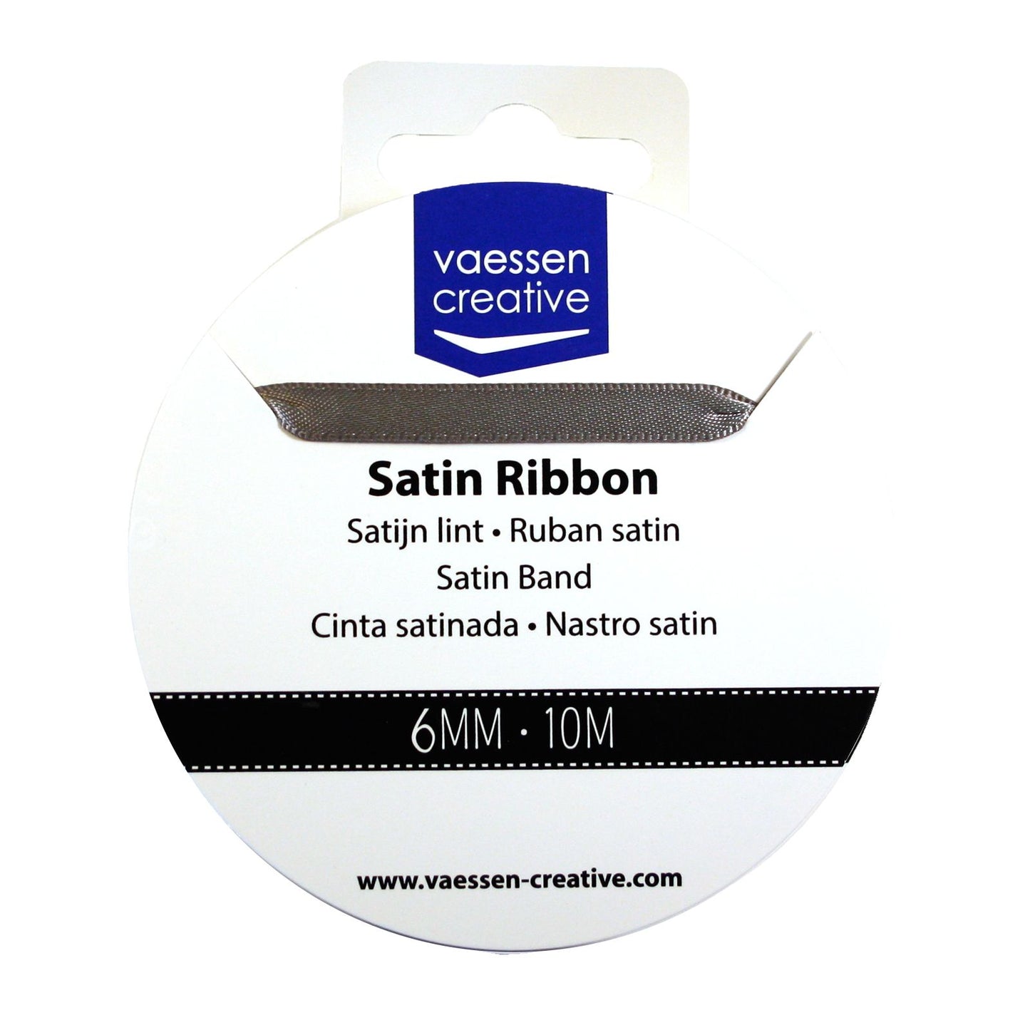 Vaessen creative • Satinband 6mmx10m Stahl