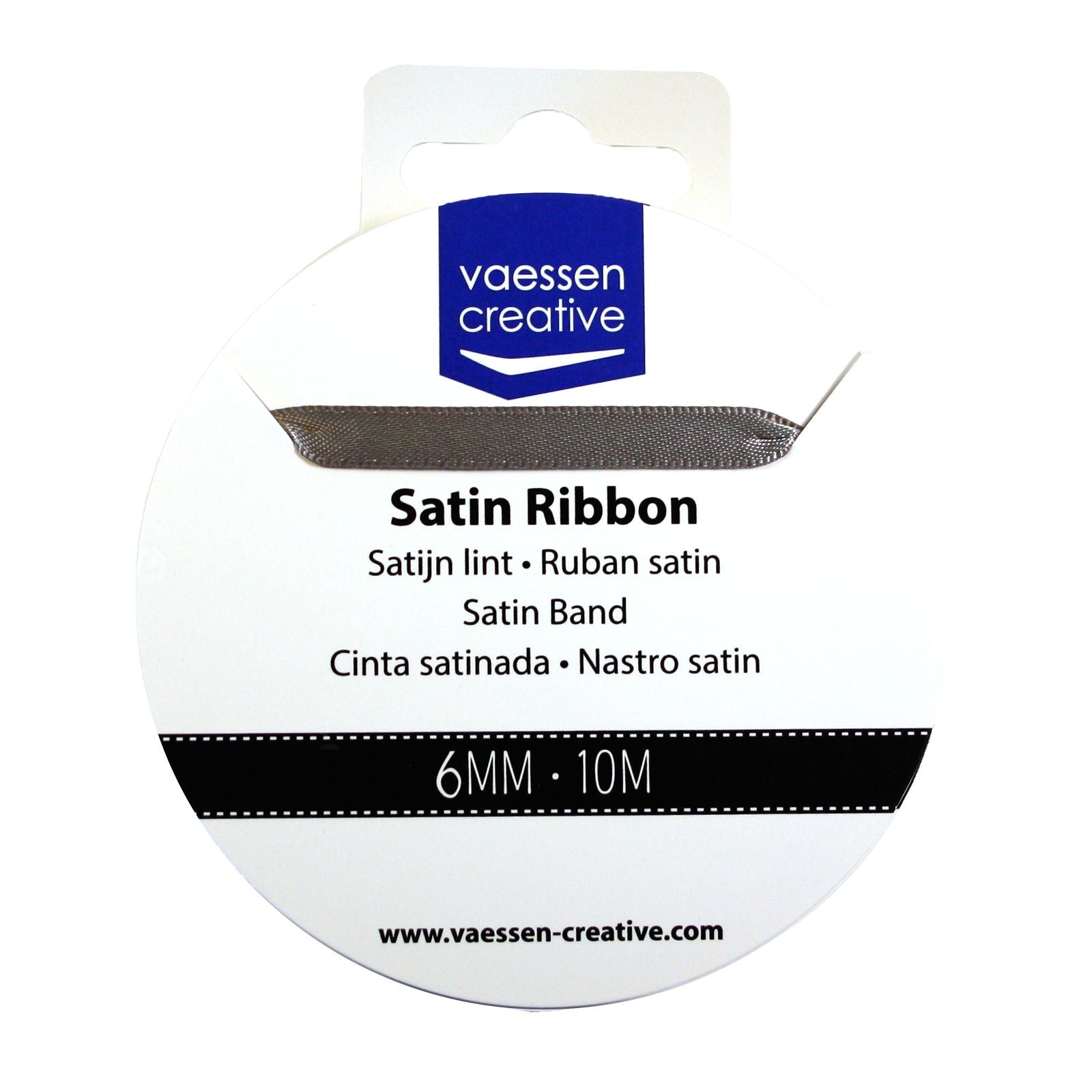 Vaessen creative • Satinband 6mmx10m Stahl