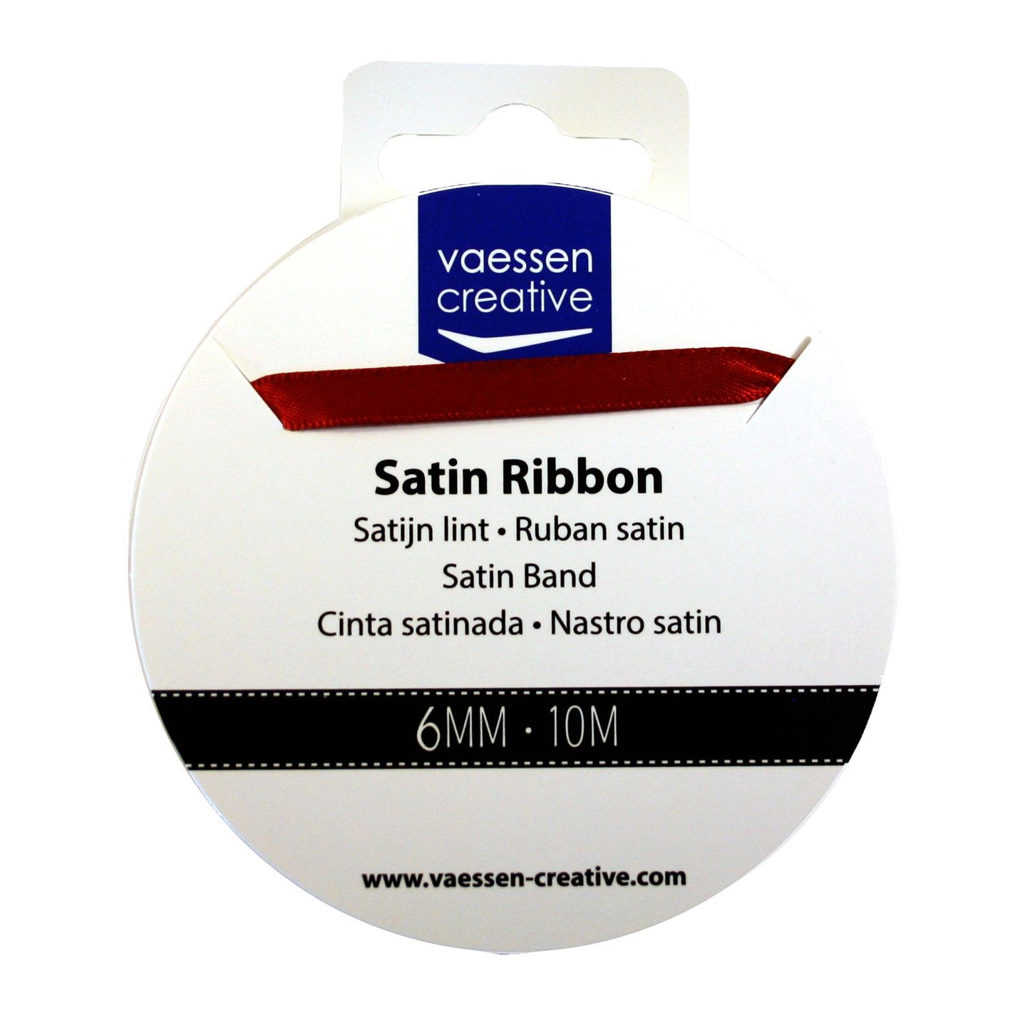 Vaessen creative • Satinband 6mmx10m dunkelrot