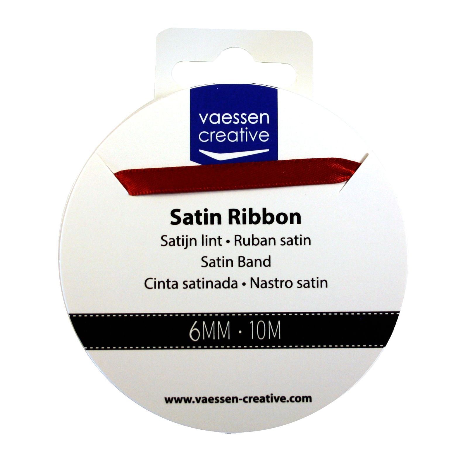 Vaessen creative • Satinband 6mmx10m dunkelrot