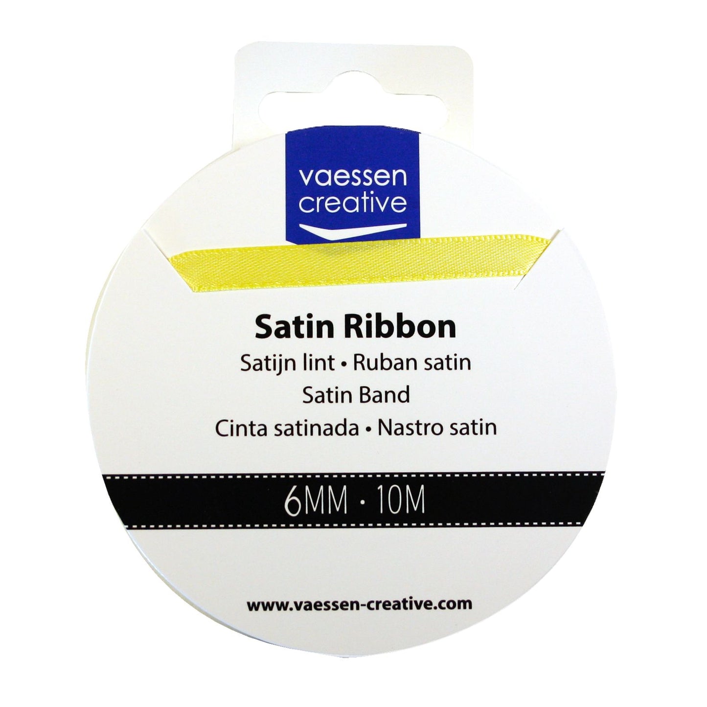 Vaessen creative • Satinband 6mmx10m pastellgelb