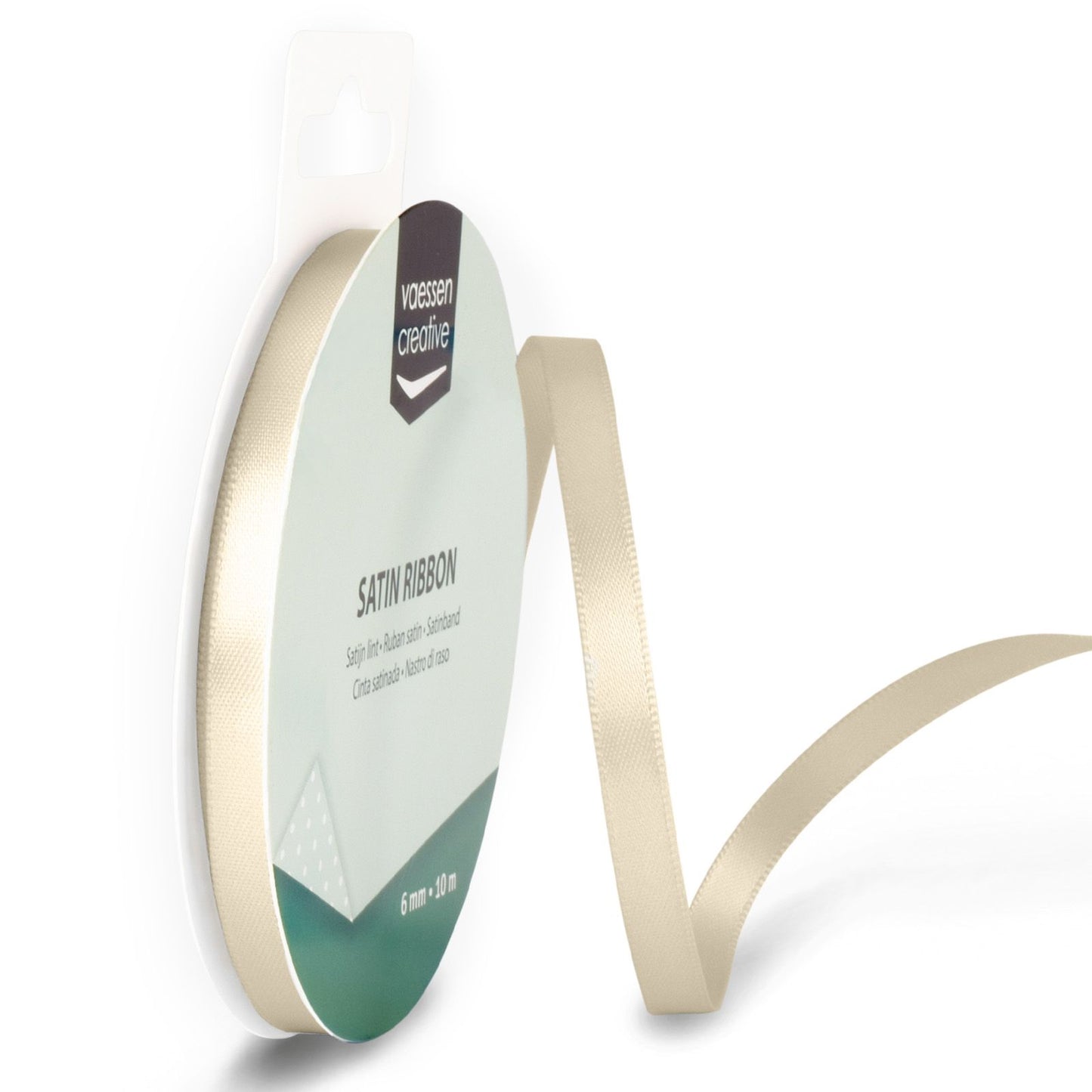 Vaessen creative • Satinband 6mmx10m Elfenbein