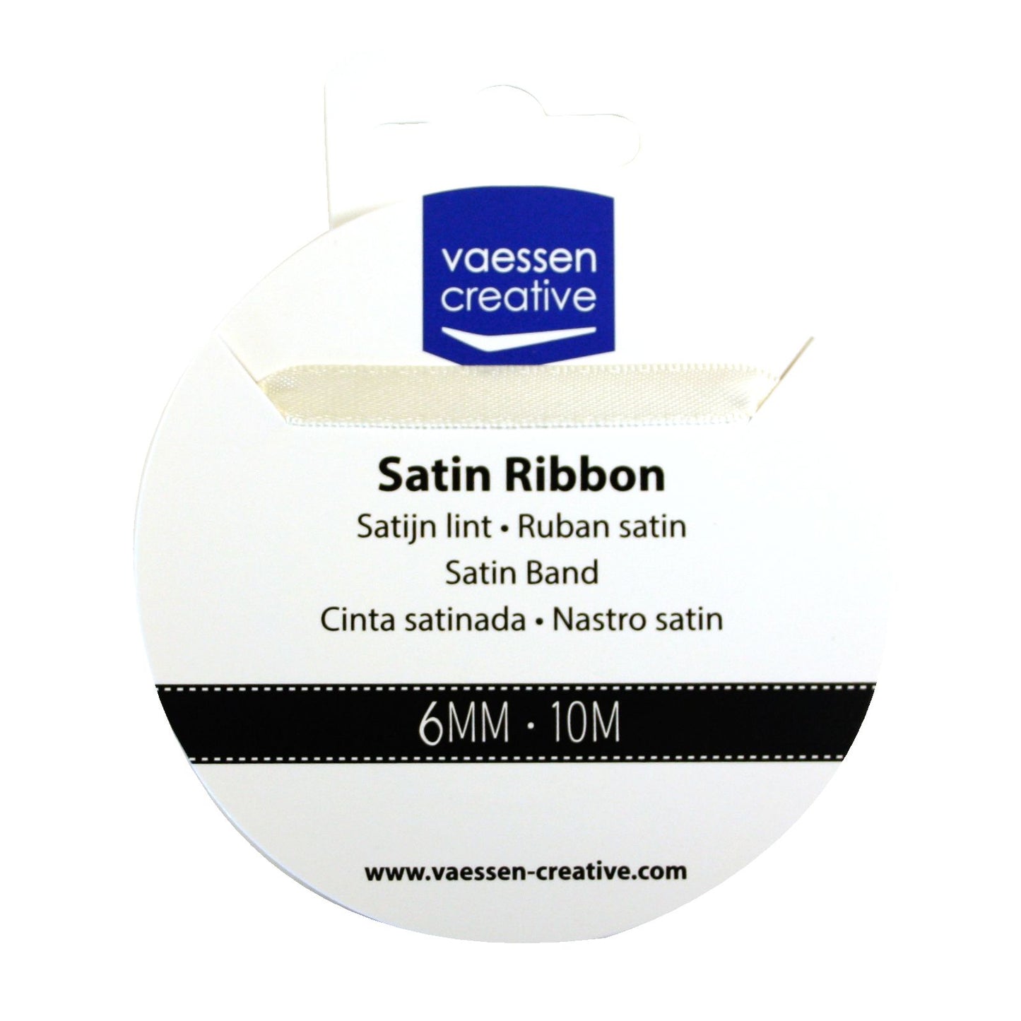 Vaessen creative • Satinband 6mmx10m Elfenbein
