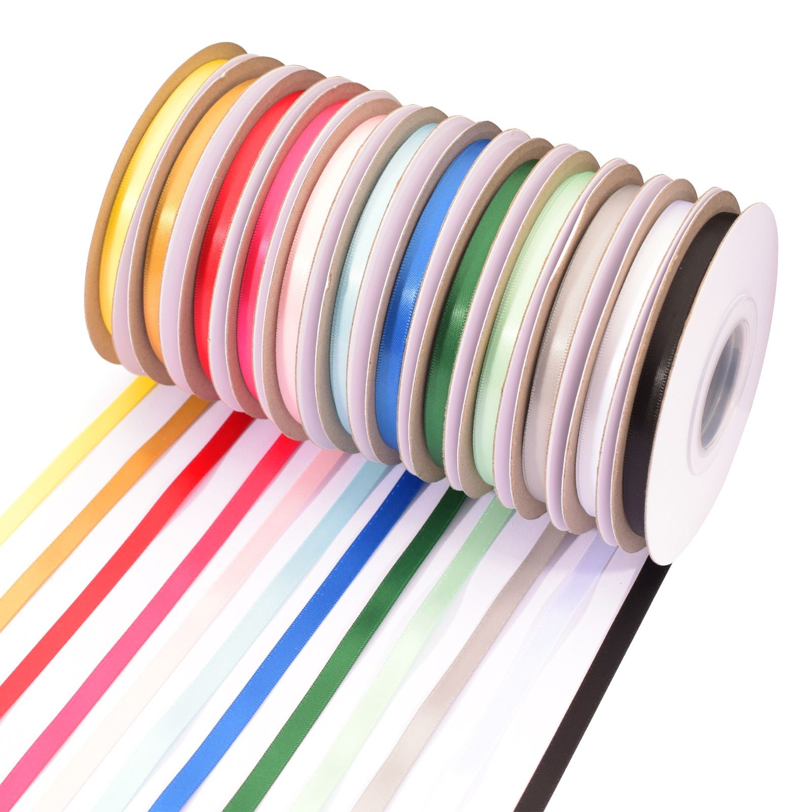 Vaessen creative • Satinband-Set 6 mm x 20 m, 12 Farben
