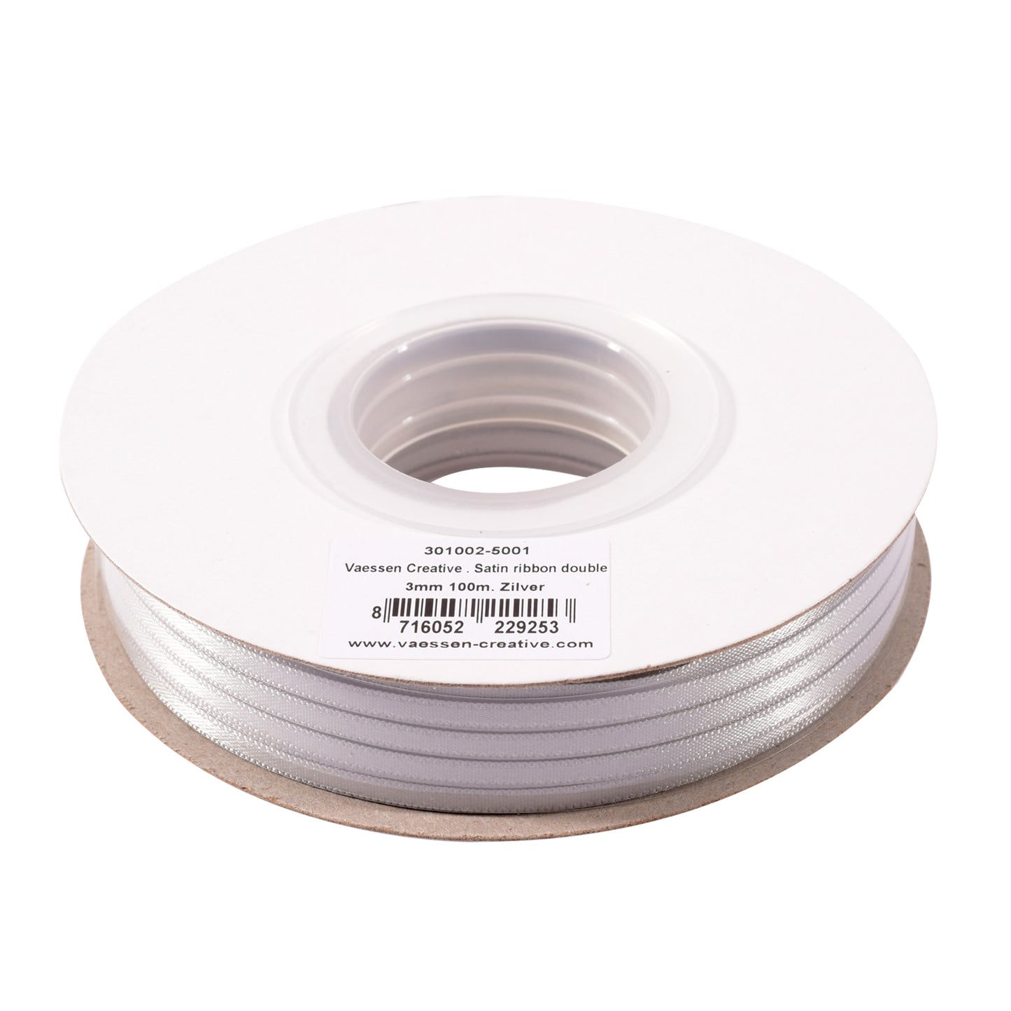 Vaessen creative • Satinband 3mmx100m Silber