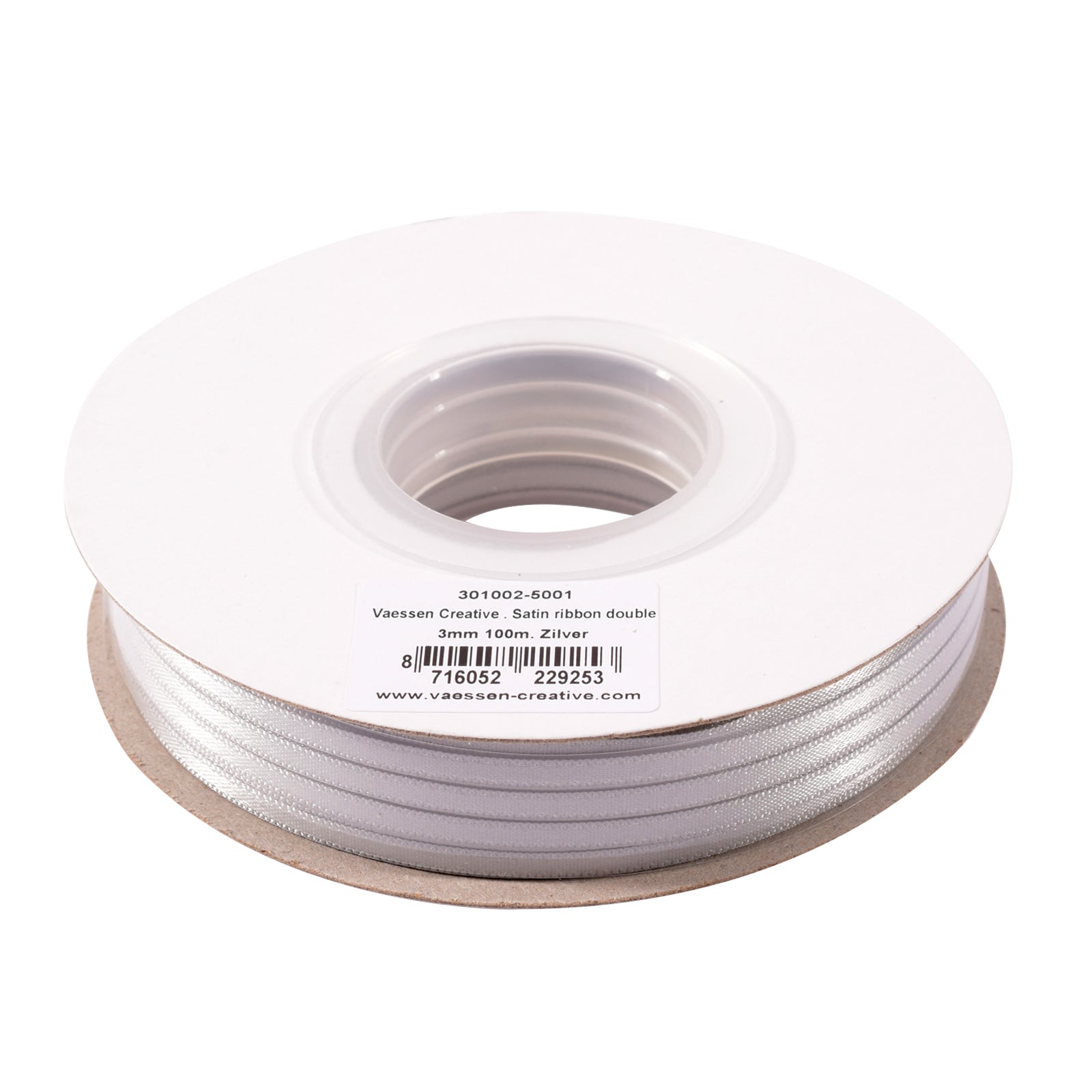Vaessen creative • Satinband 3mmx100m Silber