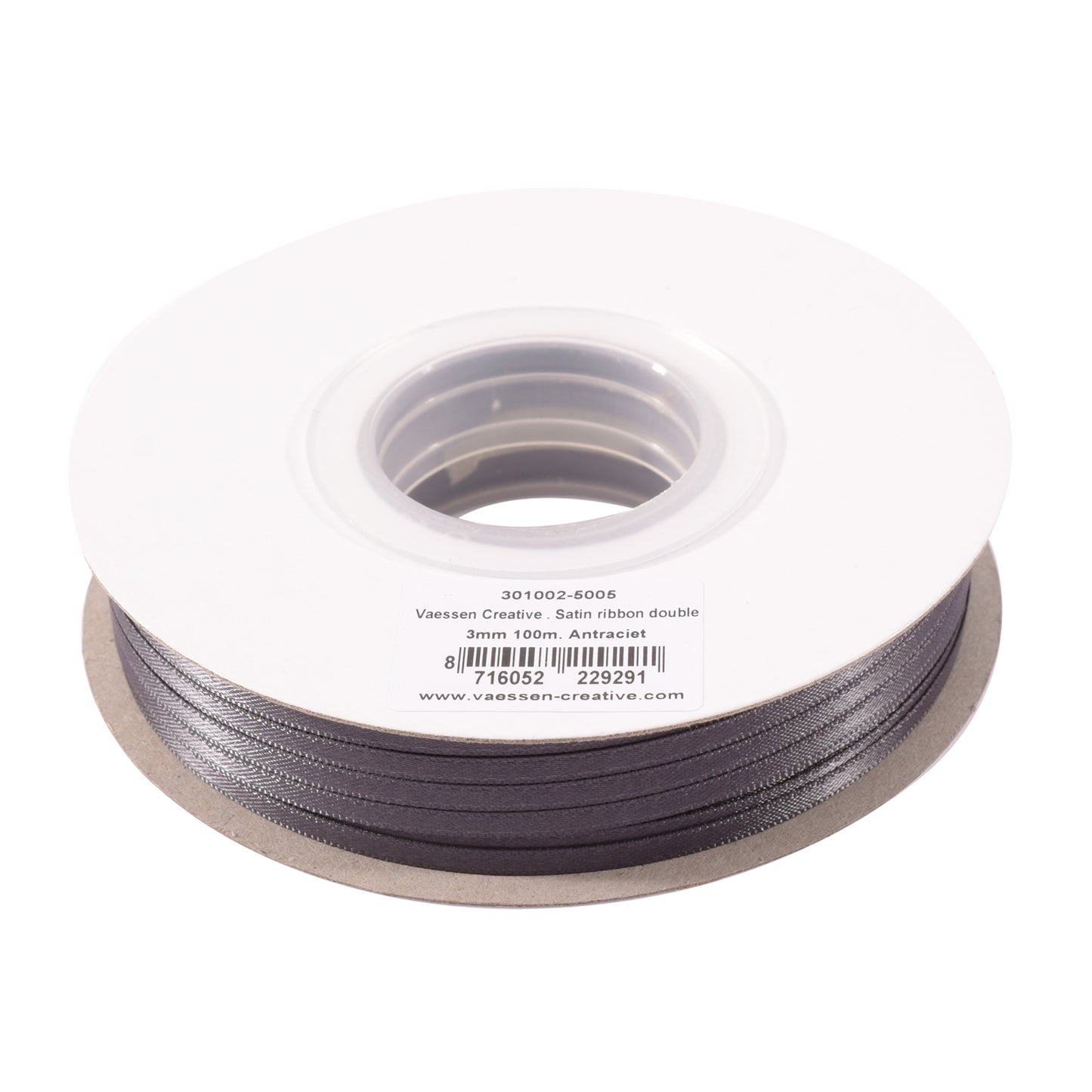 Vaessen creative • Satinband 3mmx100m Anthrazit