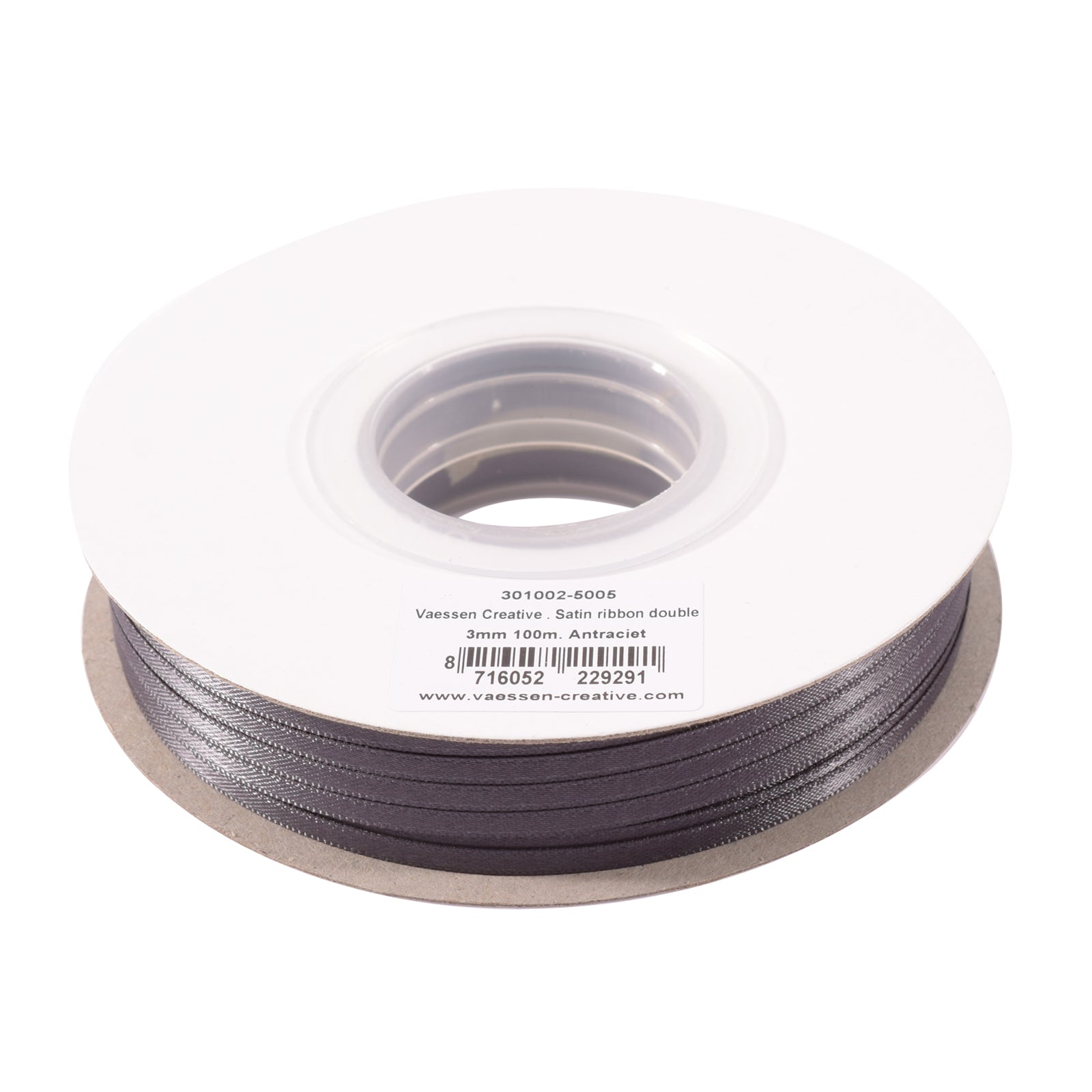 Vaessen creative • Satinband 3mmx100m Anthrazit