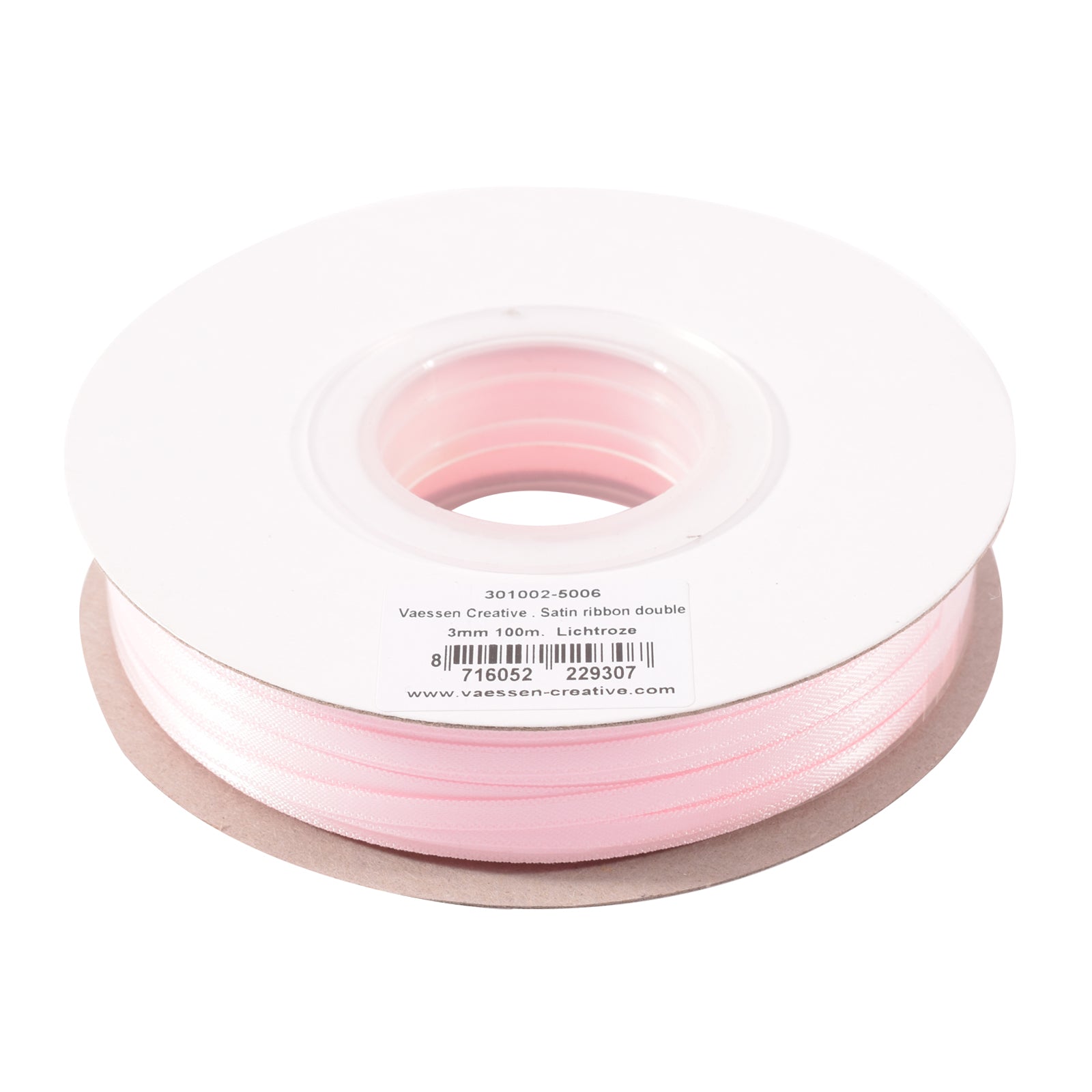 Vaessen creative • Satinband 3mmx100m pastellrosa