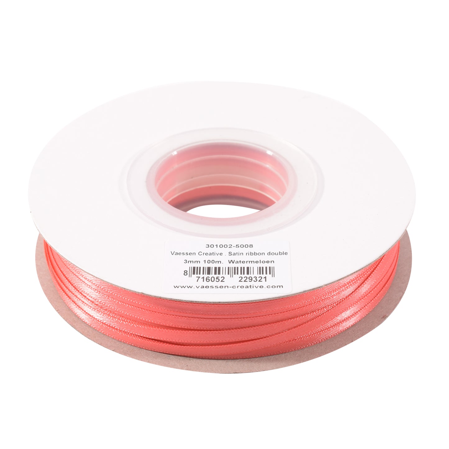 Vaessen creative • Satinband 3mmx100m pastellrot