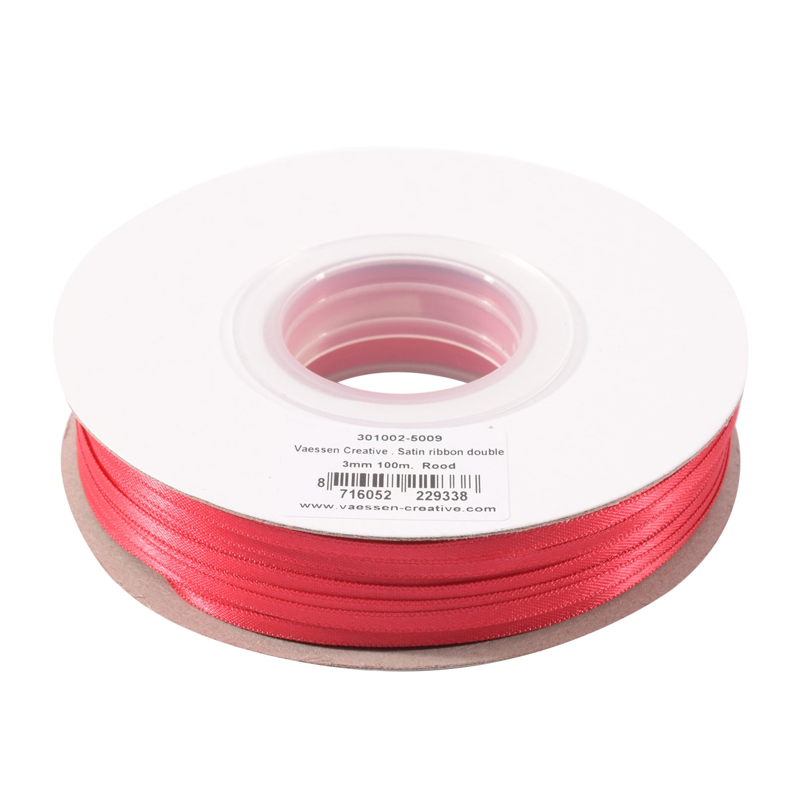 Vaessen creative • Satinband 3mmx100m rot