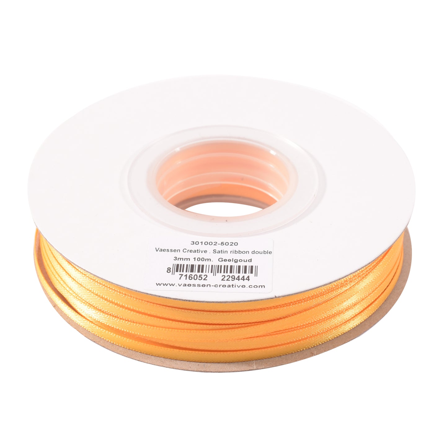 Vaessen creative • Satinband 3mmx100m Gelbgold