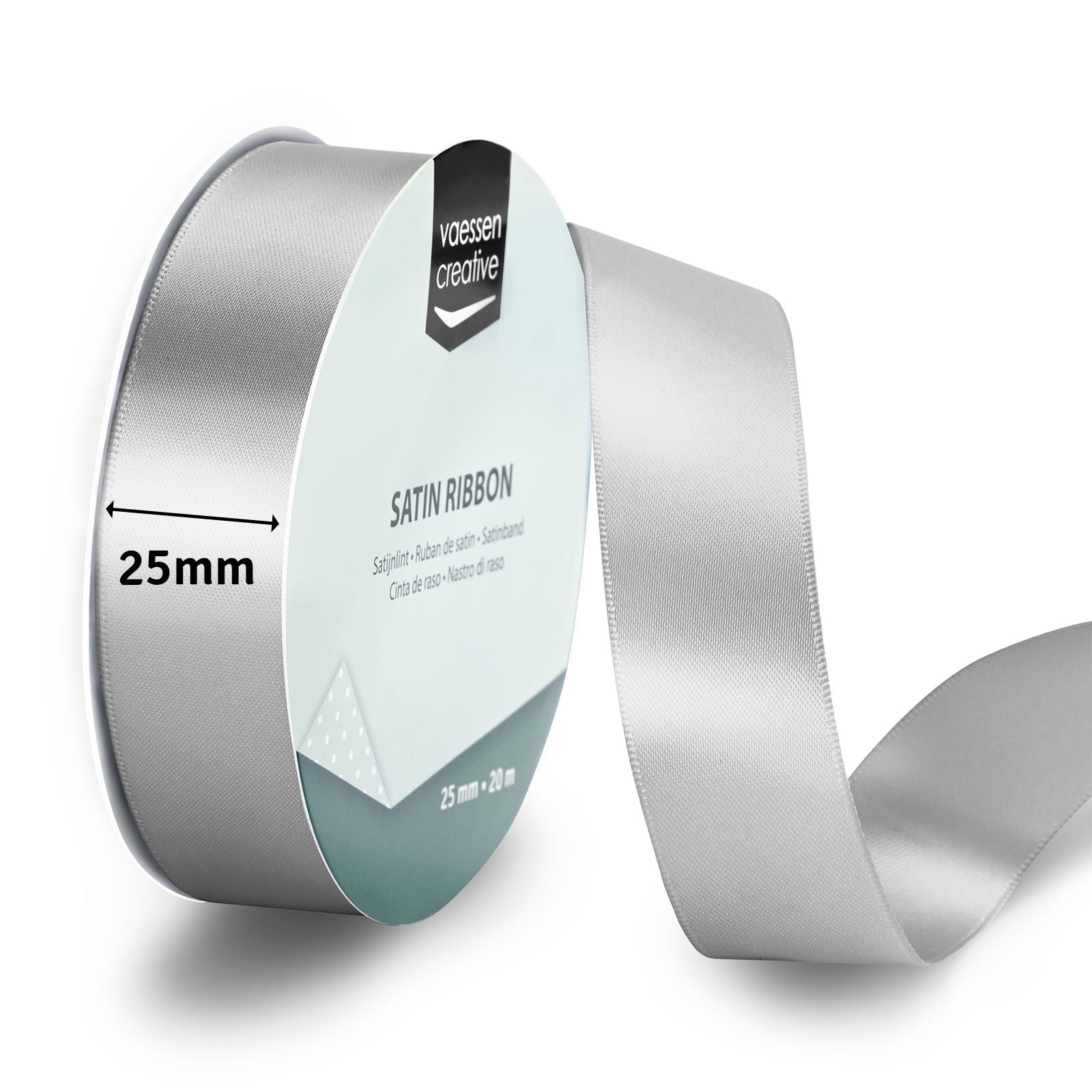 Vaessen creative • Satinband 20mx25mm hellsilber