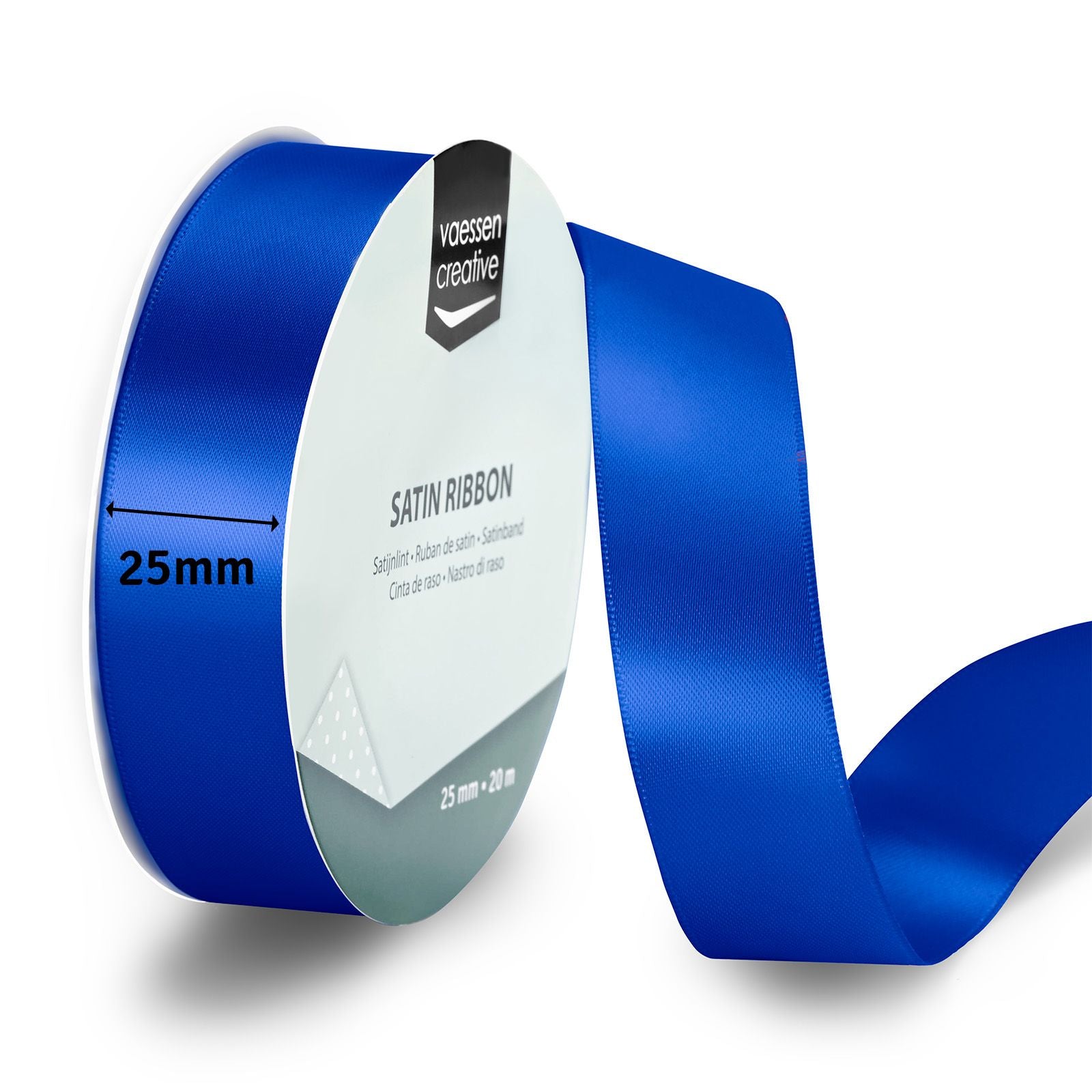Vaessen creative • Satinband 20 m x 25 mm elektrisches Blau