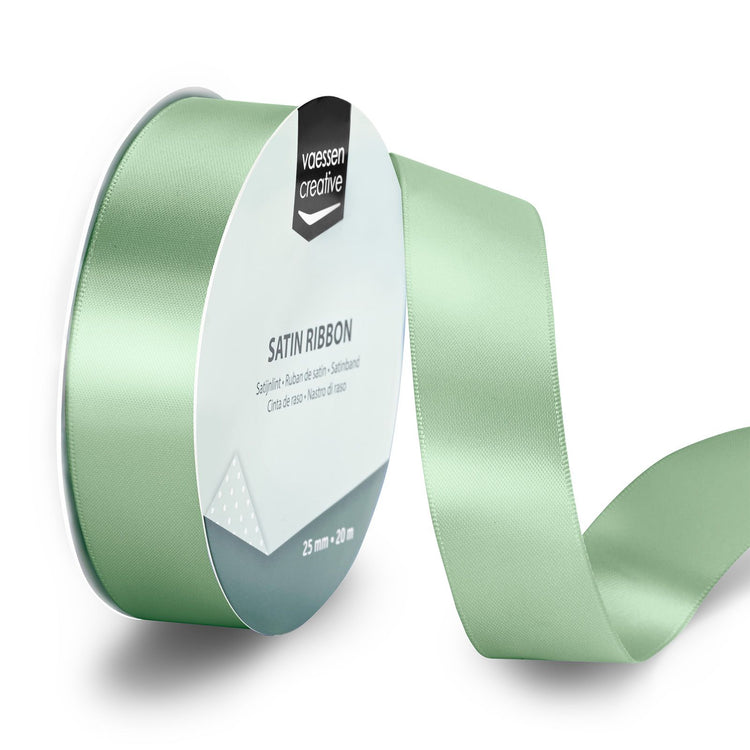 Vaessen creative • Satinband 20 m x 25 mm Salbeigrün