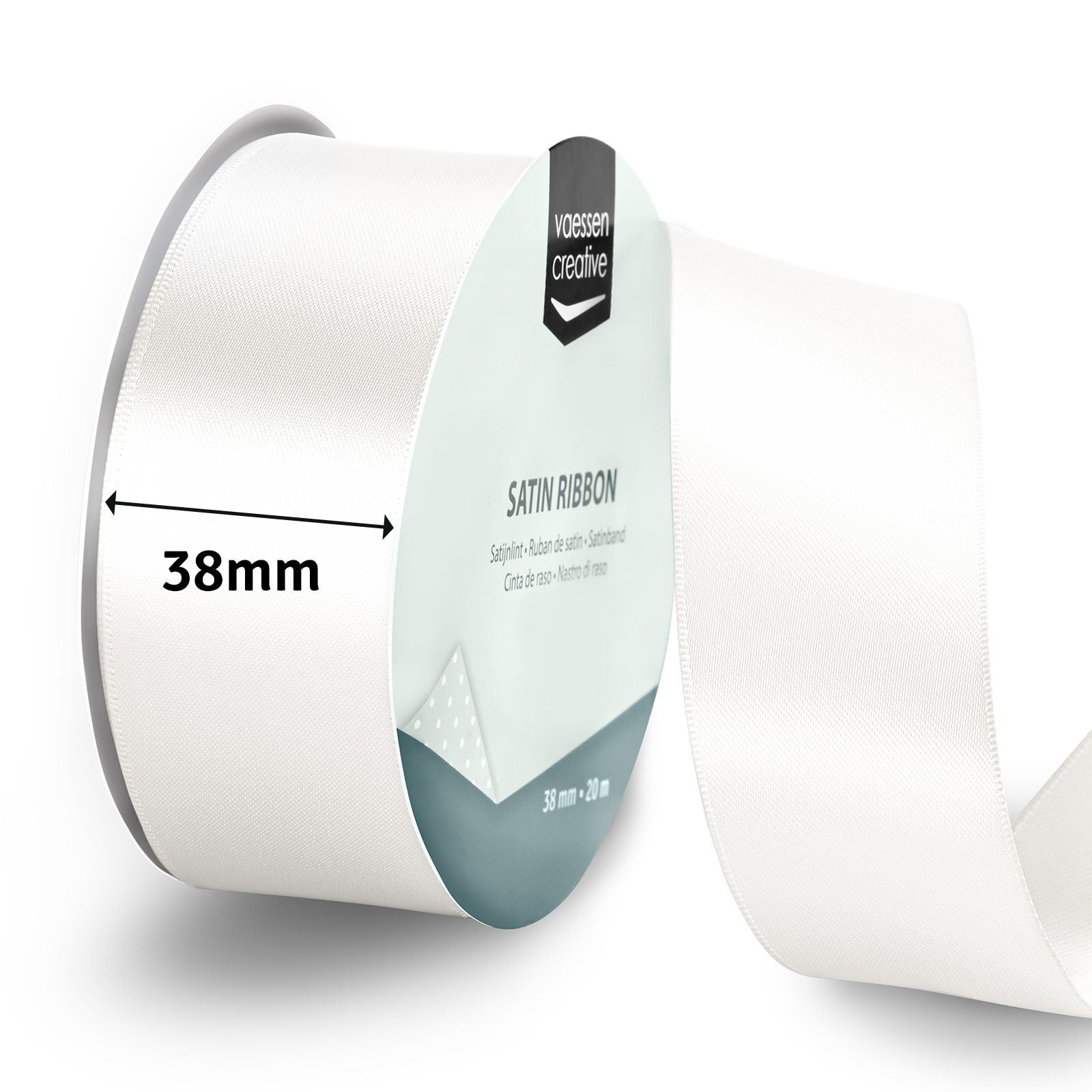 Vaessen creative • Satinband 20mx38mm weiß