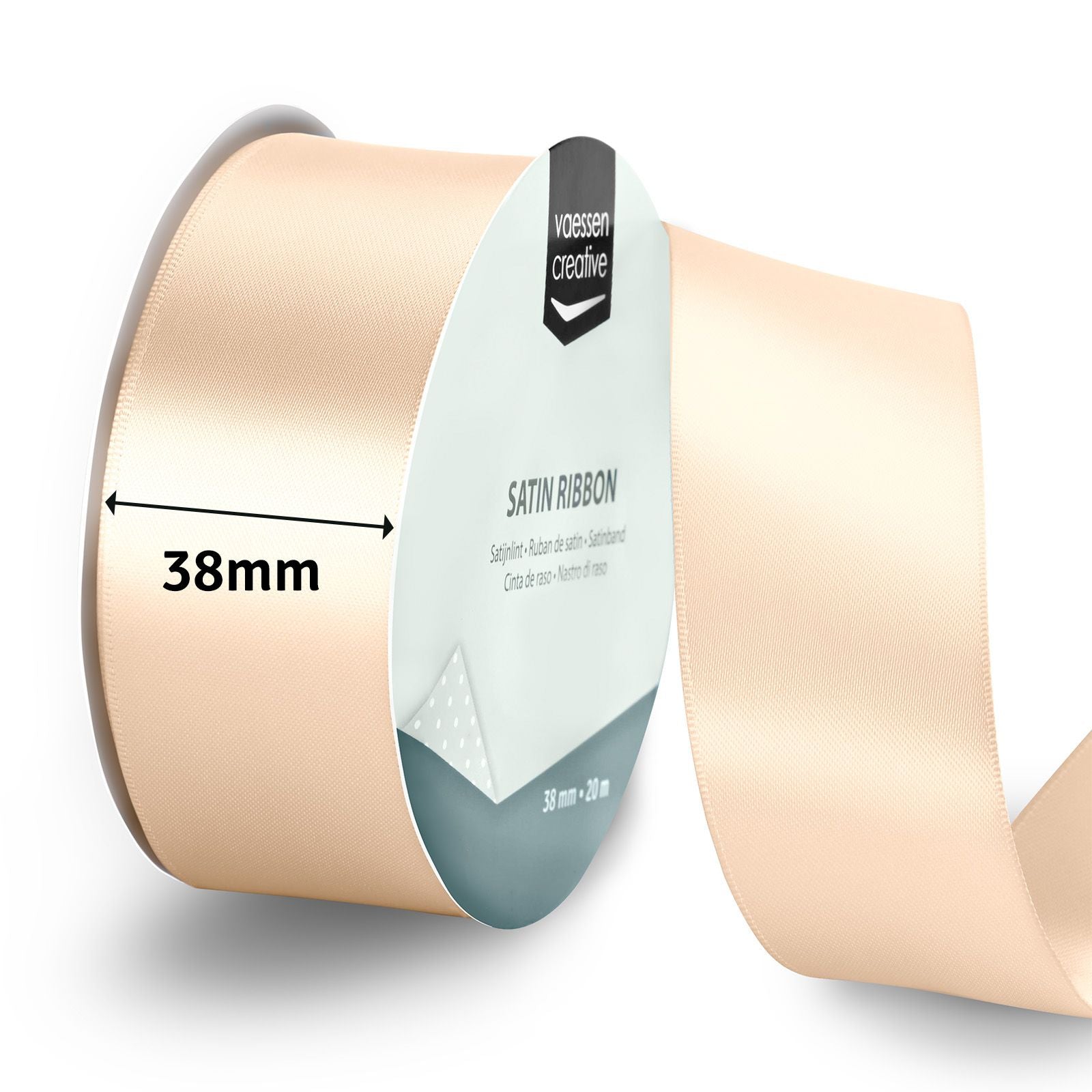 Vaessen creative • Satinband 20mx38mm Elfenbein