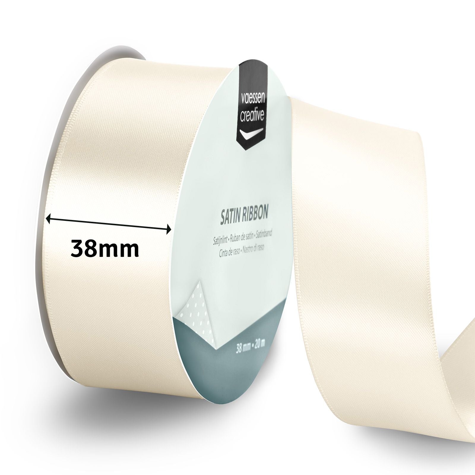 Vaessen creative • Satinband 20mx38mm antikweiß
