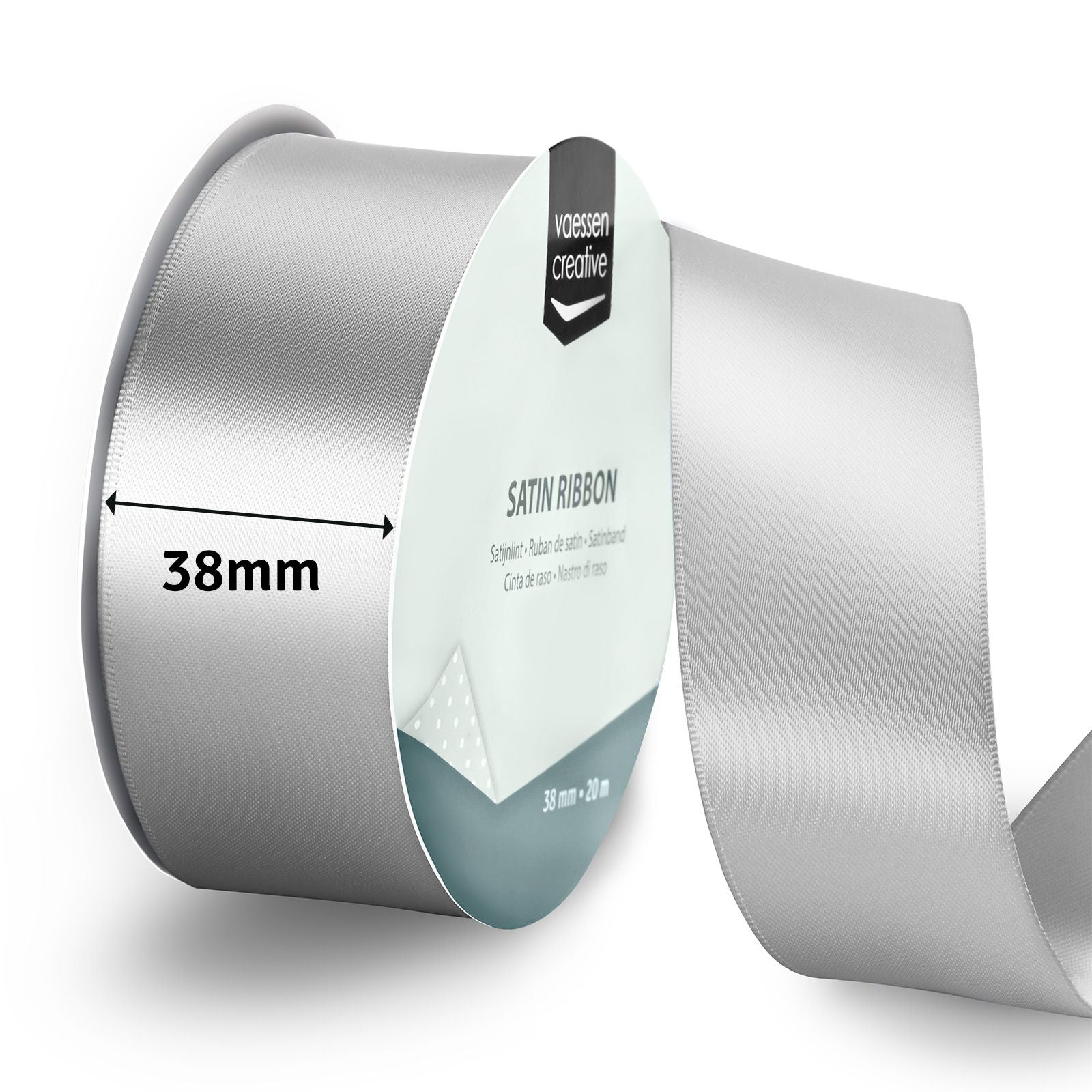Vaessen creative • Satinband 20mx38mm Silber