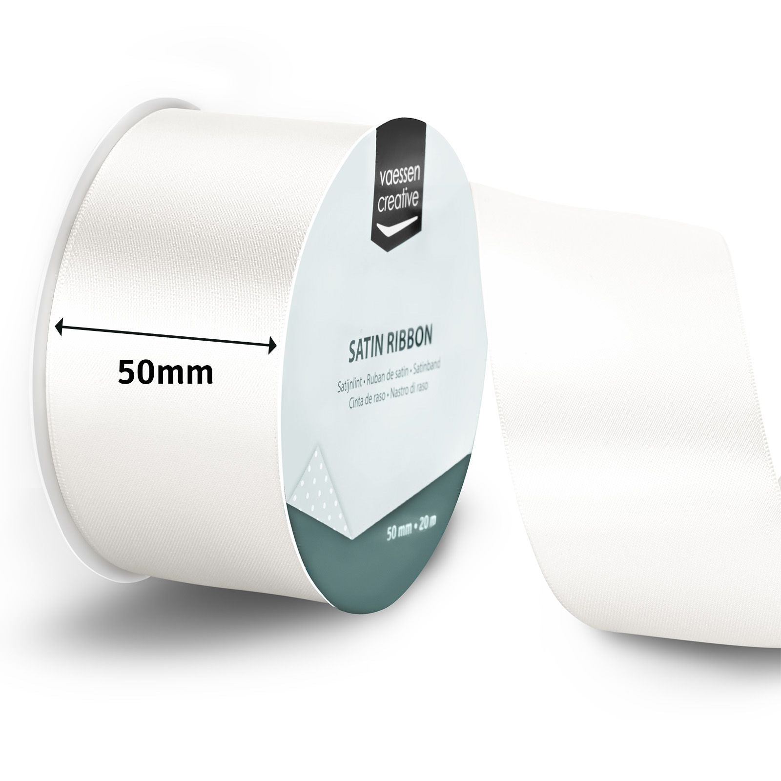 Vaessen creative • Satinband 20mx50mm weiß