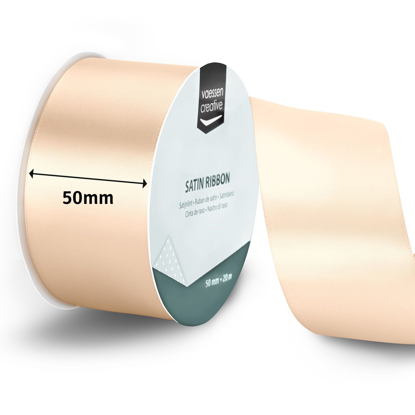 Vaessen creative • Satinband 20mx50mm Elfenbein