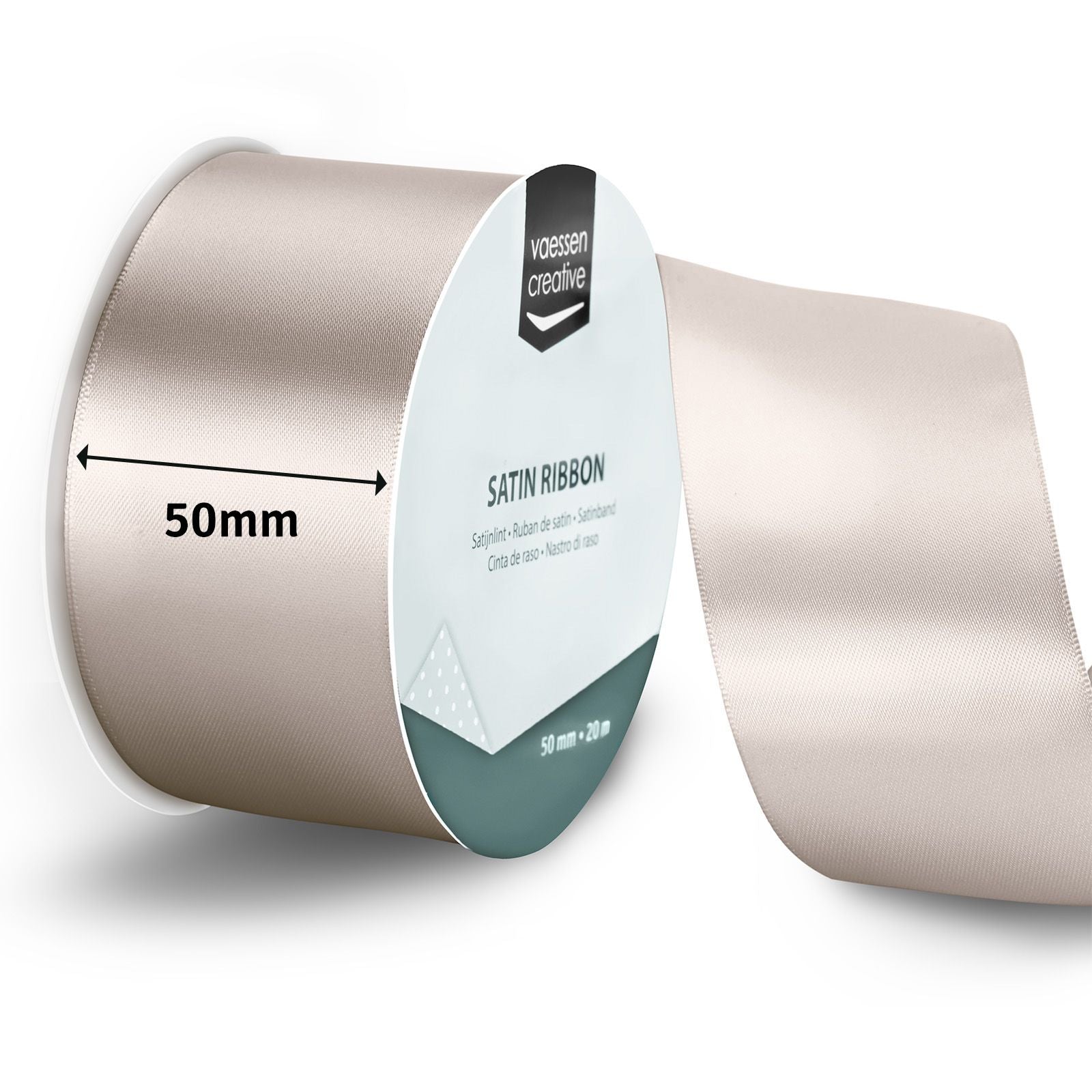 Vaessen creative • Satinband 20mx50mm beige