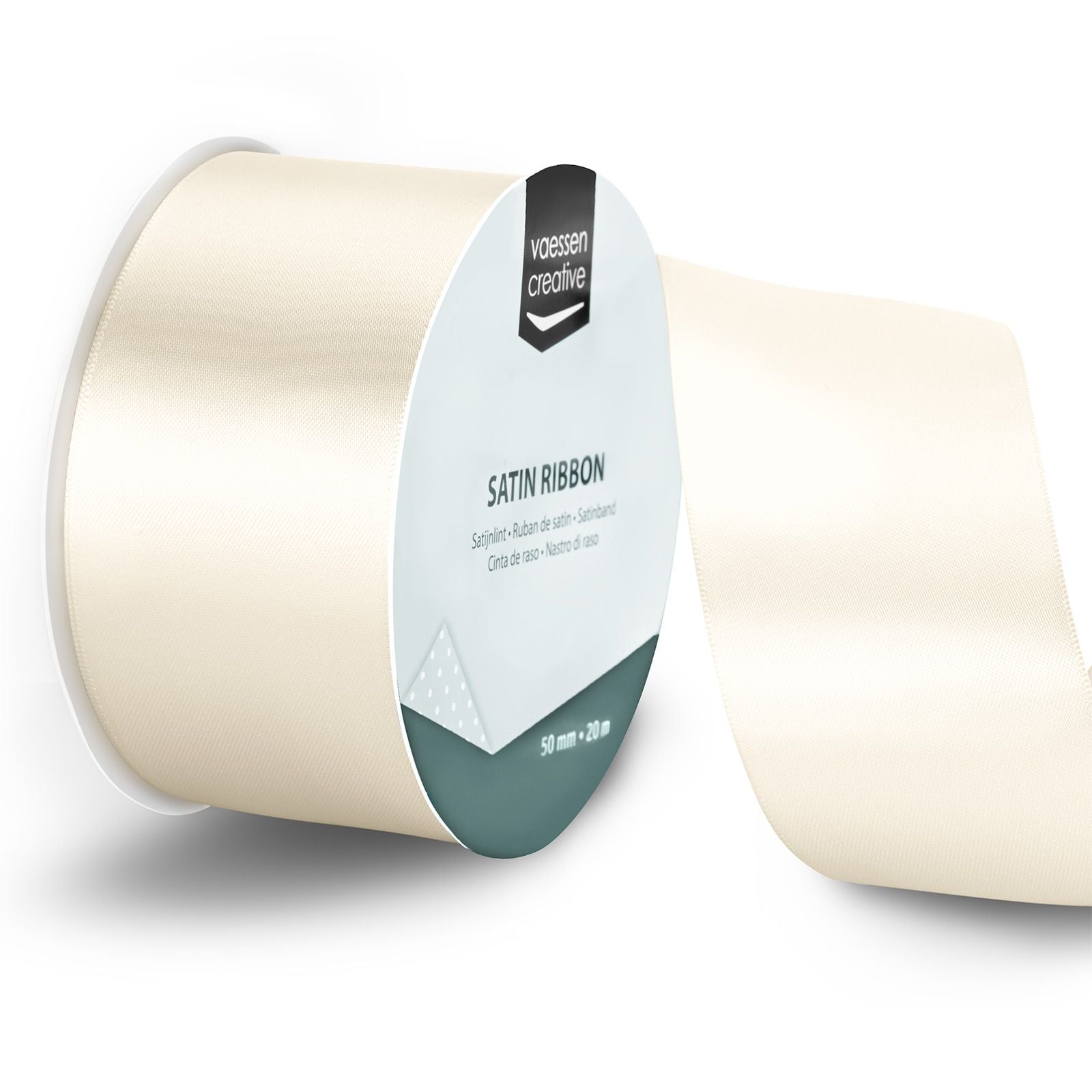 Vaessen creative • Satinband 20mx50mm antikweiß