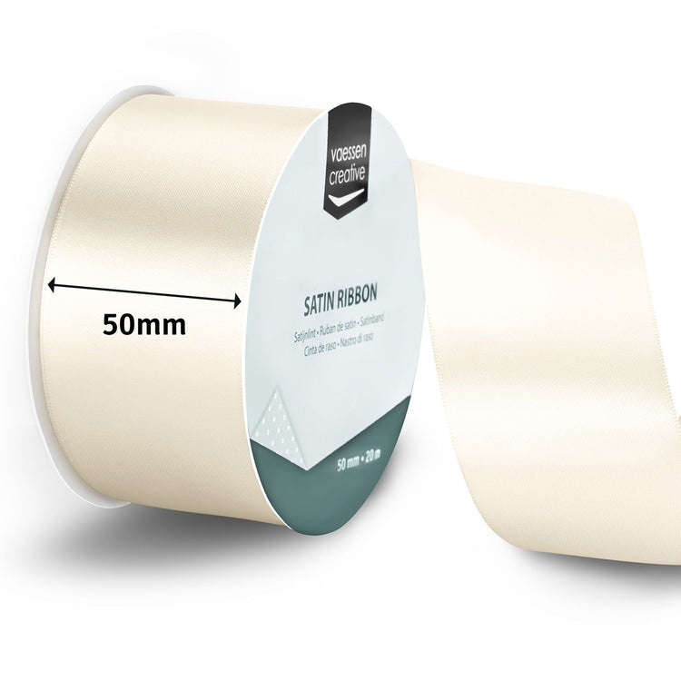 Vaessen creative • Satinband 20mx50mm antikweiß