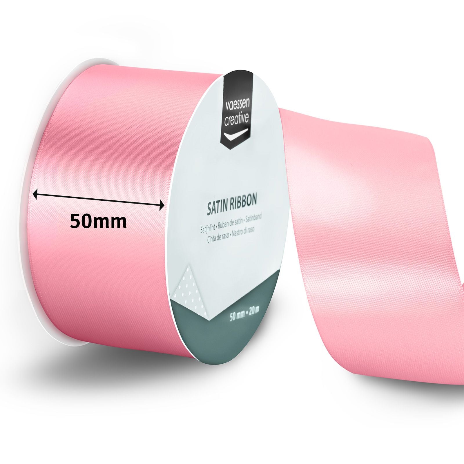 Vaessen creative • Satinband 20mx50mm hellrosa