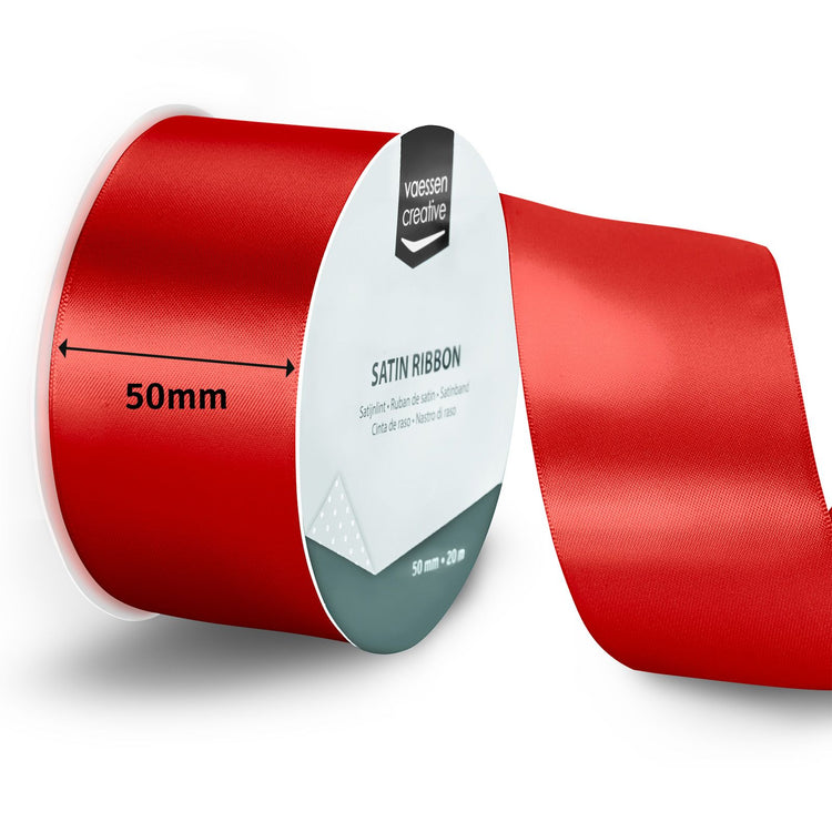 Vaessen creative • Satinband 20mx50mm rot