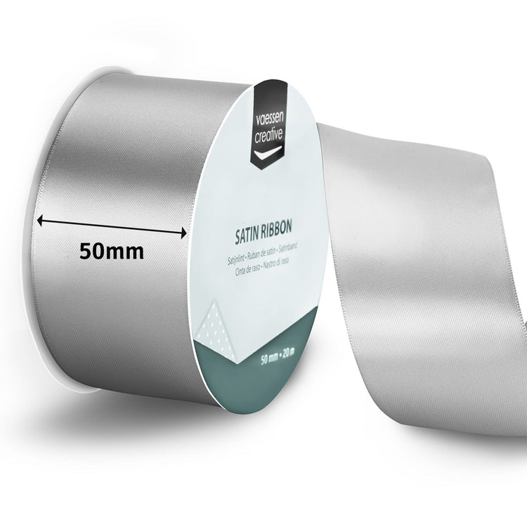 Vaessen creative • Satinband 20mx50mm Silber