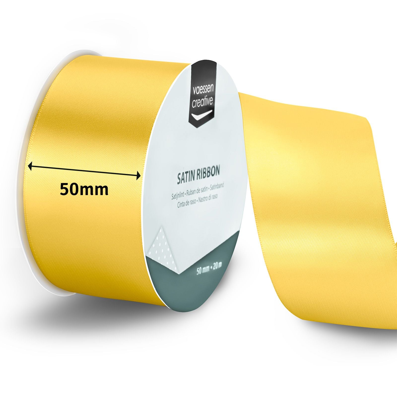 Vaessen creative • Satinband 20mx50mm Gelbgold