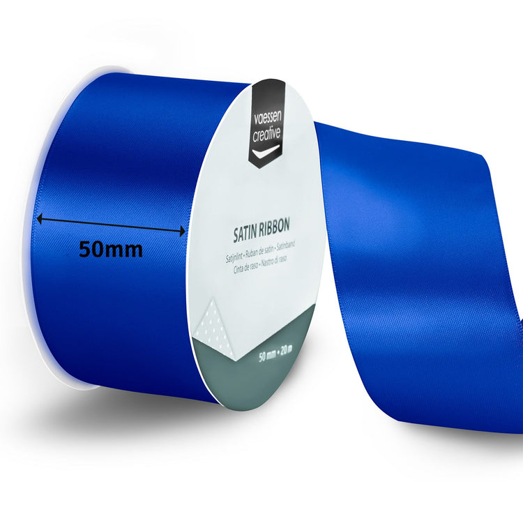 Vaessen creative • Satinband 20 m x 50 mm elektrisches Blau