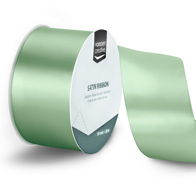 Vaessen creative • satin ribbon 20mx50mm sage green