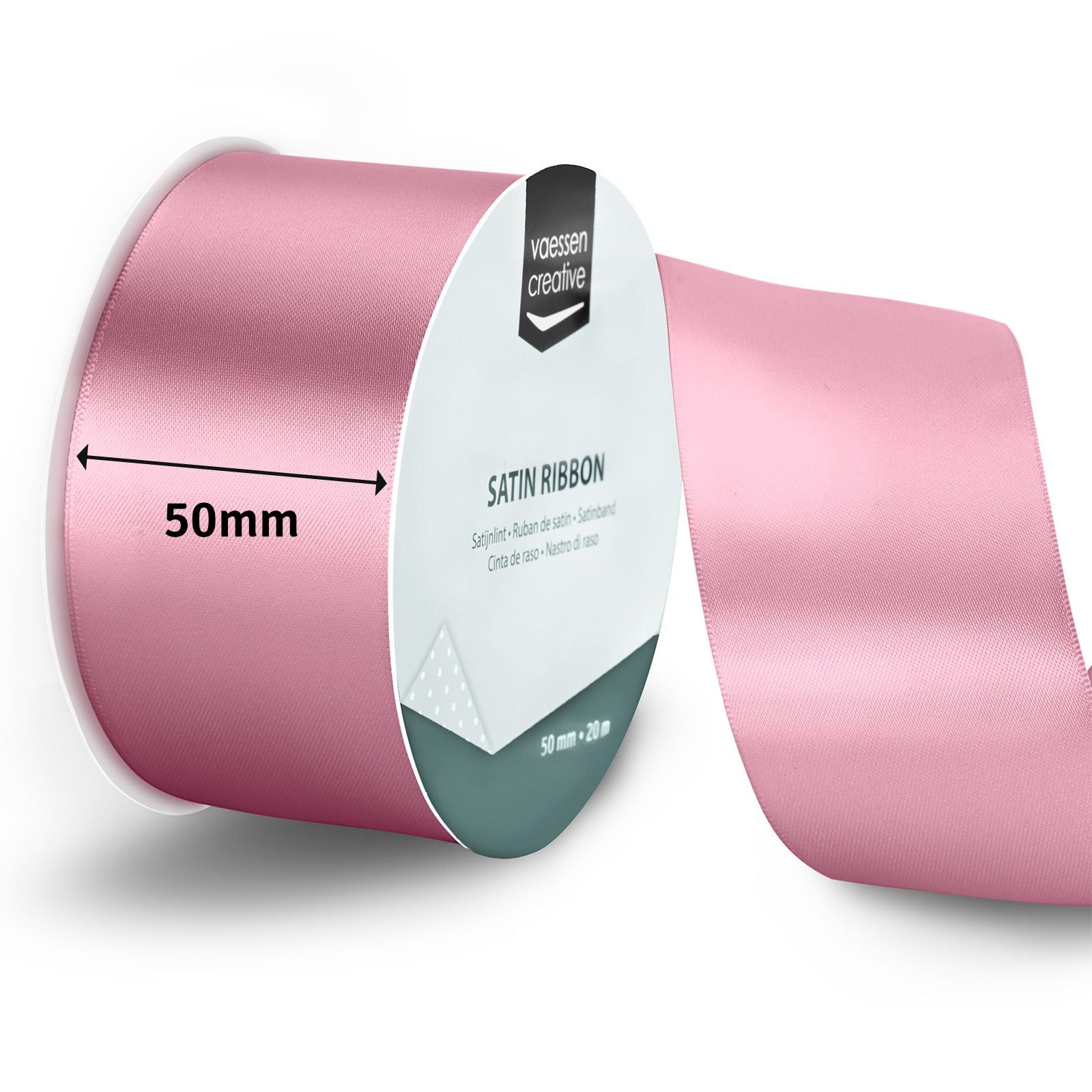 Vaessen creative • Satinband 20mx50mm Altrosa