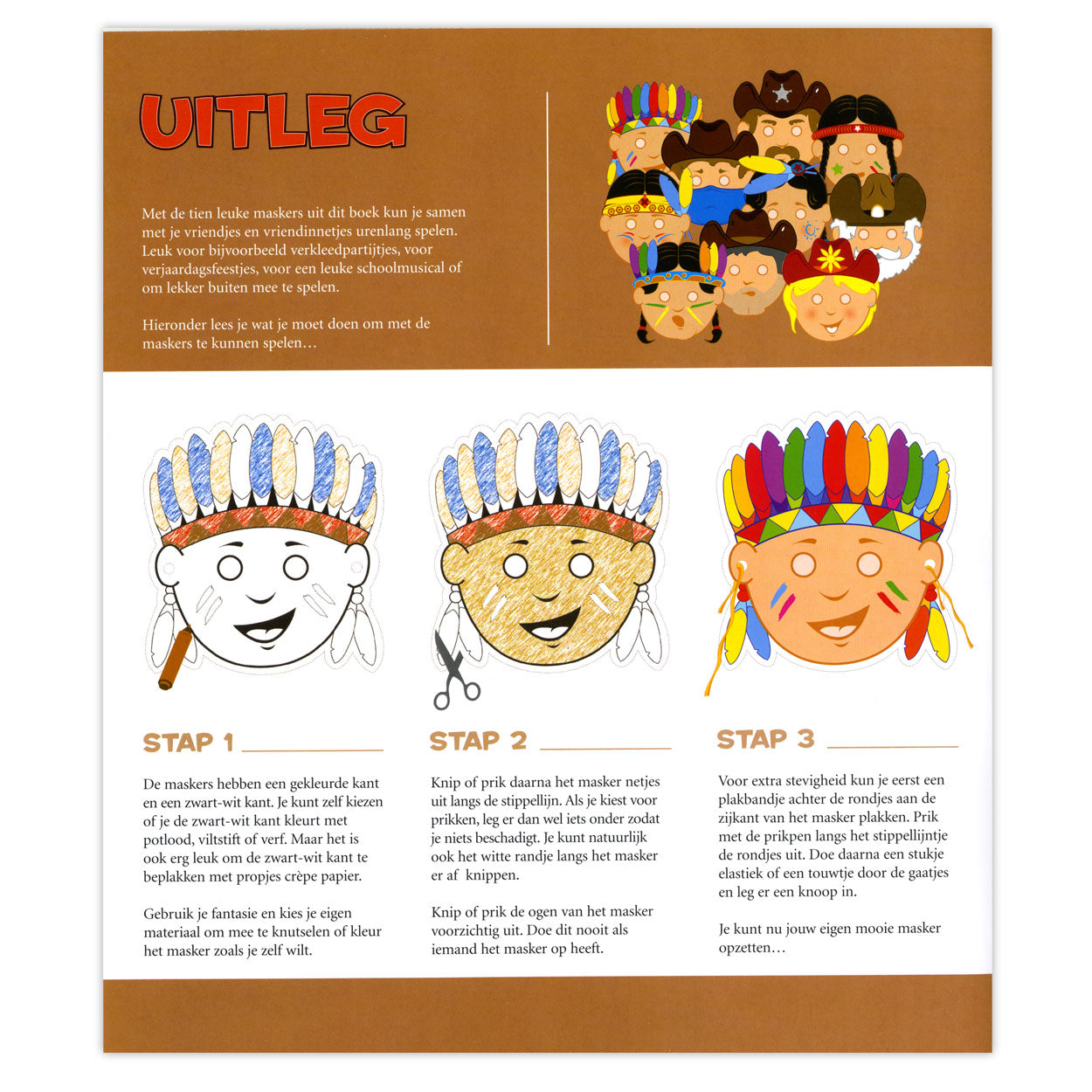 Zentrale Buchhausmasken: Cowboys und Indianer