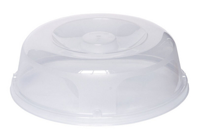 Curver Mikrowellendeckel – rund – Durchmesser 27 cm – transparent – Mikrowellen-Abdeckschale aus Kunststoff