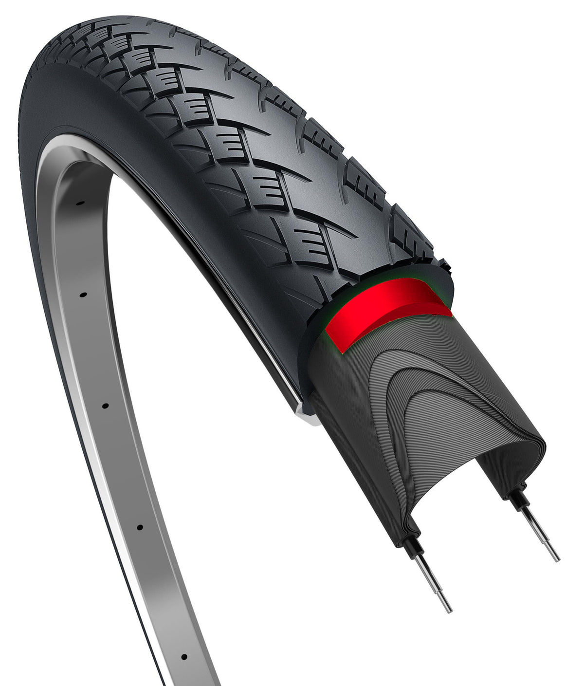 Edge Tire Metro Protect plus 28 x 1,40 37-622 mm schwarz mit Reflexion