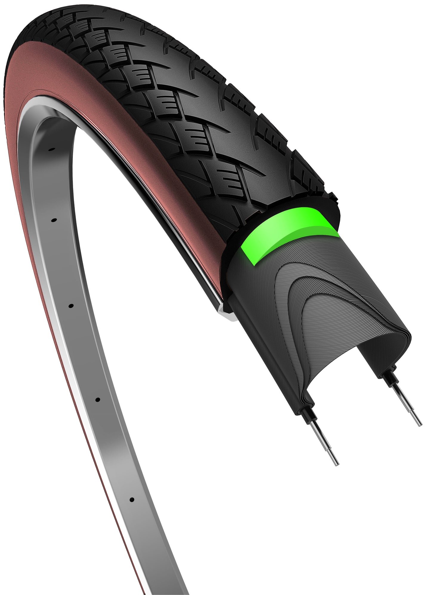 Edge Tire Metro Protect 28 x 1,75 47-622 mm schwarzbraun mit Reflexion