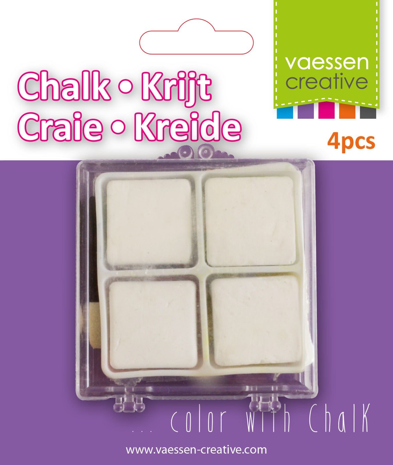 Vaessen creative • Kreide 4 Stück weiß