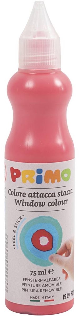 Primo Fensterfarbe, D: 3,2 cm, ca. 75 ml, rot, 75 ml 1 Flasche