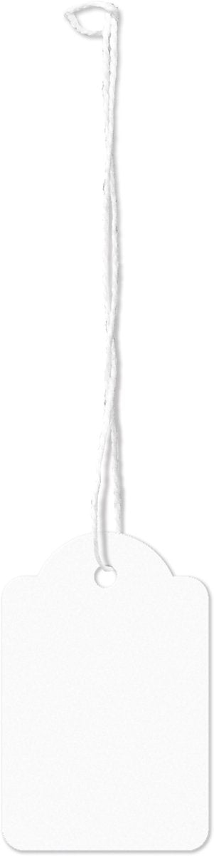 Kangaro-Drahtetiketten – 28 x 43 mm – weiß – Karton mit 250 Stück – Preisschilder mit Kordel – k-700105