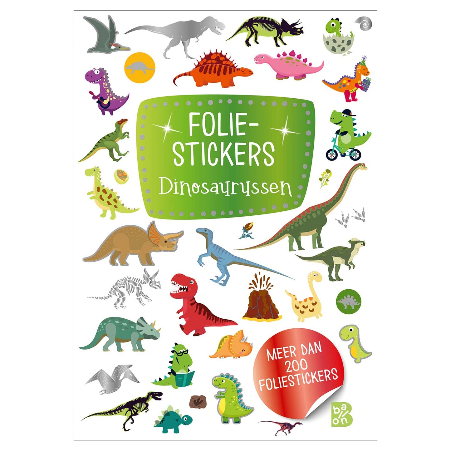 Standard-Glitzerfolienaufkleber des Verlags – Dinosaurier