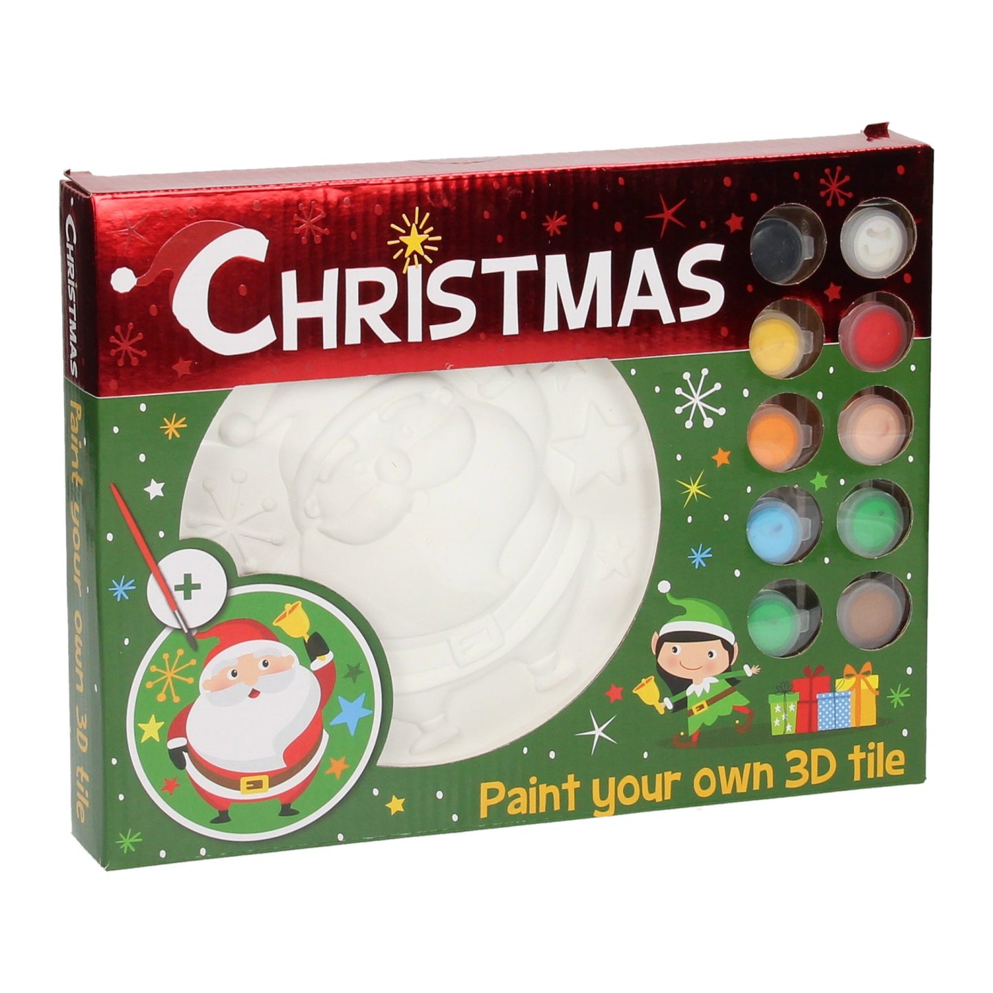 Malen Sie Ihr eigenes Weihnachtsfänger 3D -Fliesen