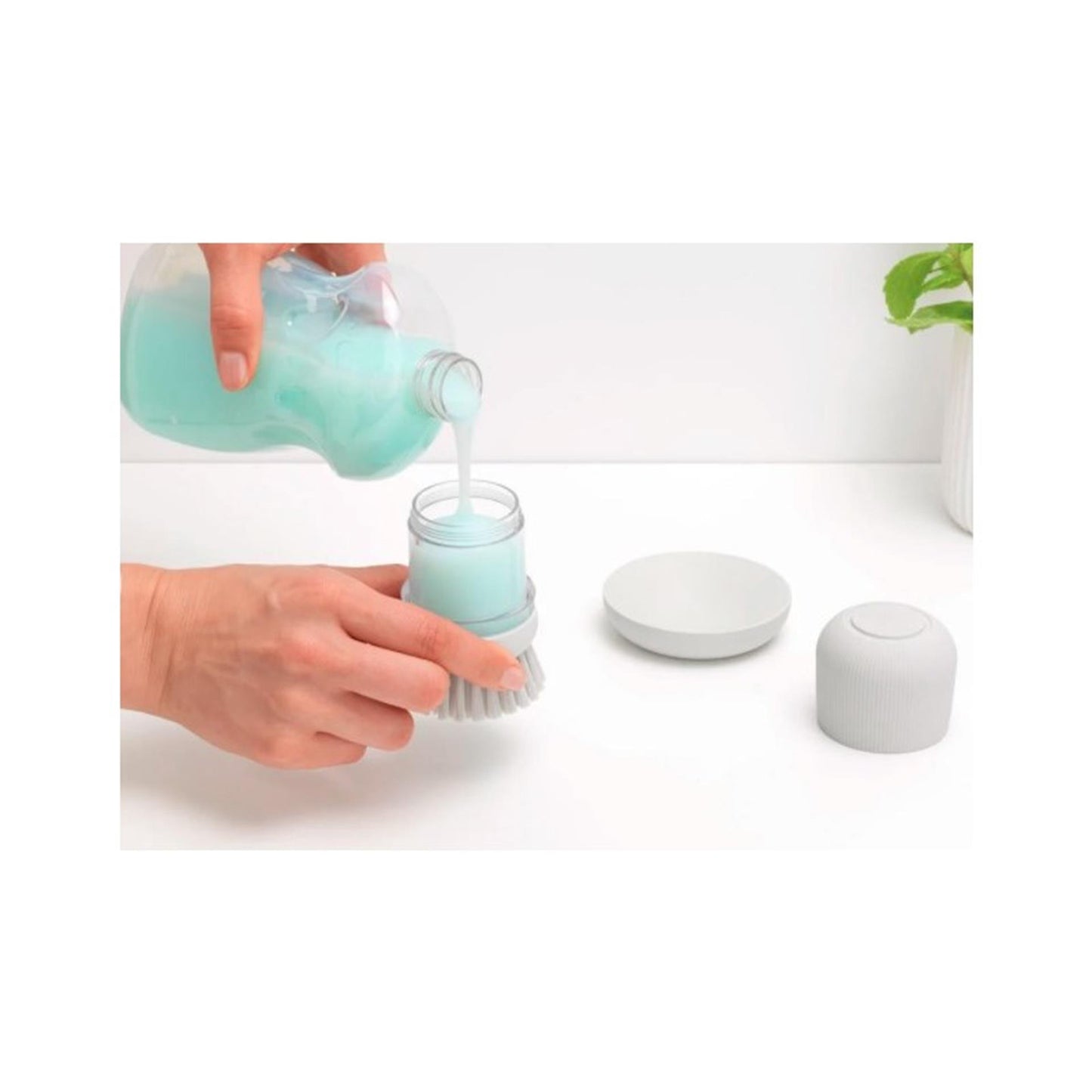 Brabantia Geschirrspülbürste + Behälter grau