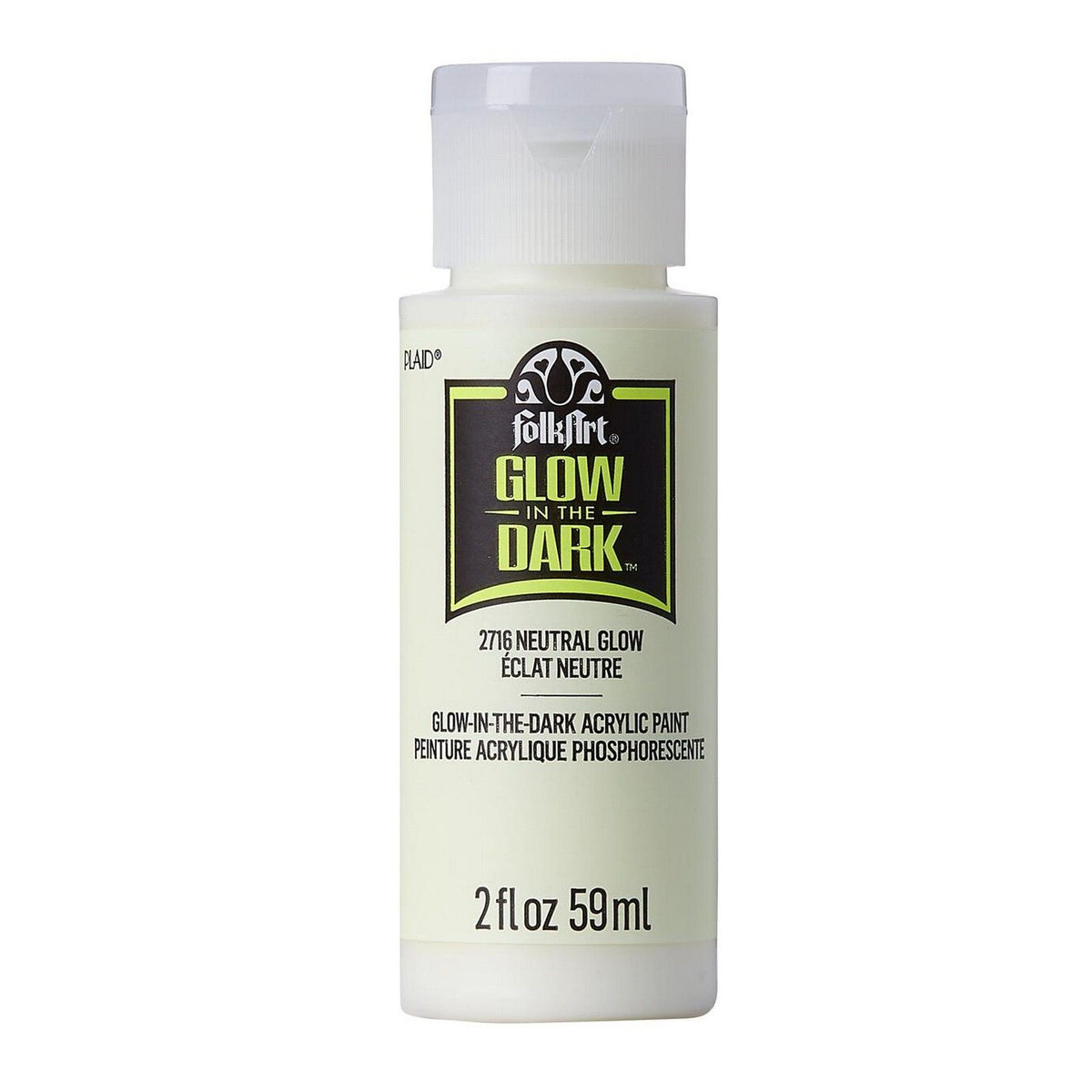 Folkart • Farben, die im Dunkeln leuchten, neutrales Leuchten im Dunkeln, 59 ml