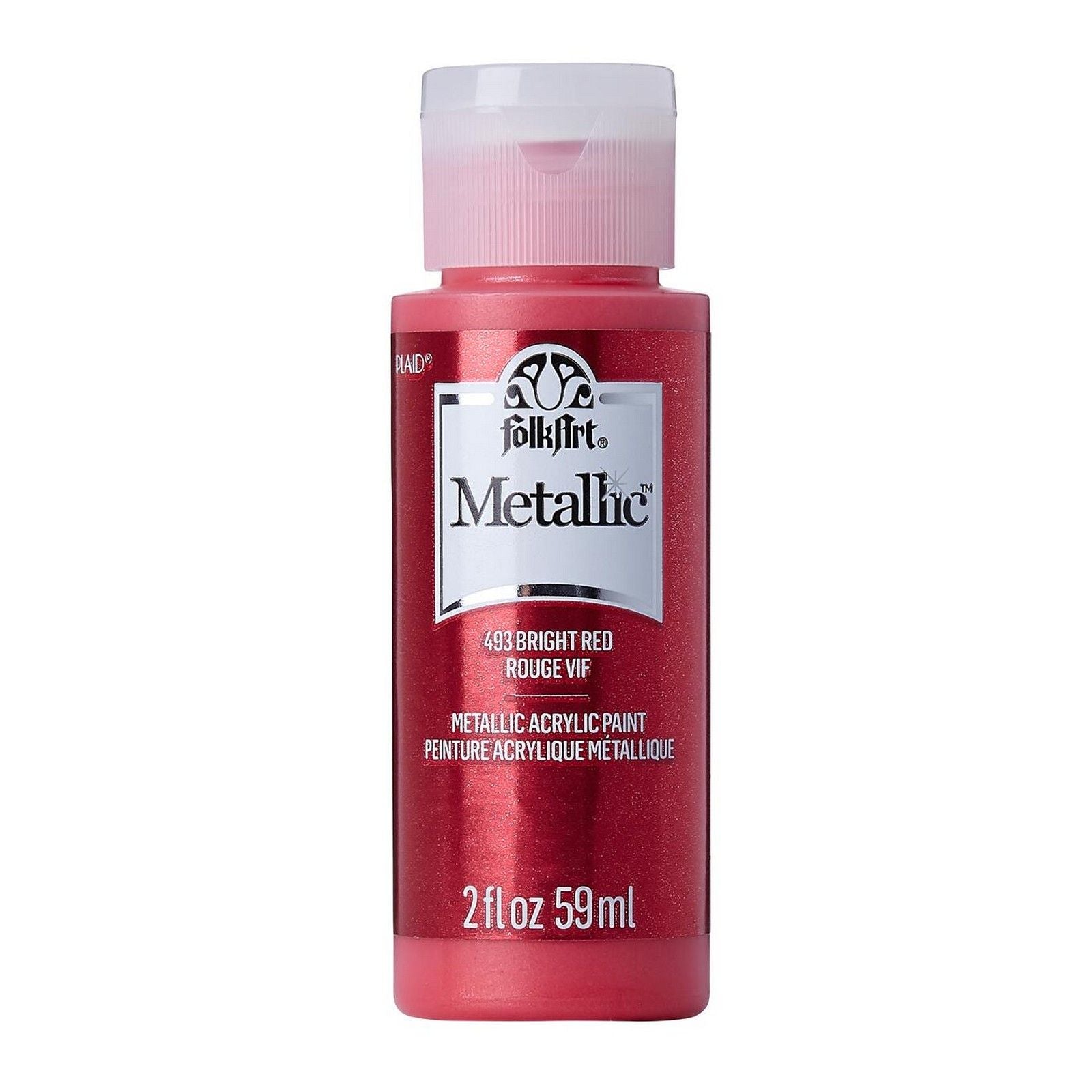 Folkart • Metallic-Acrylfarbe leuchtend rot 59 ml
