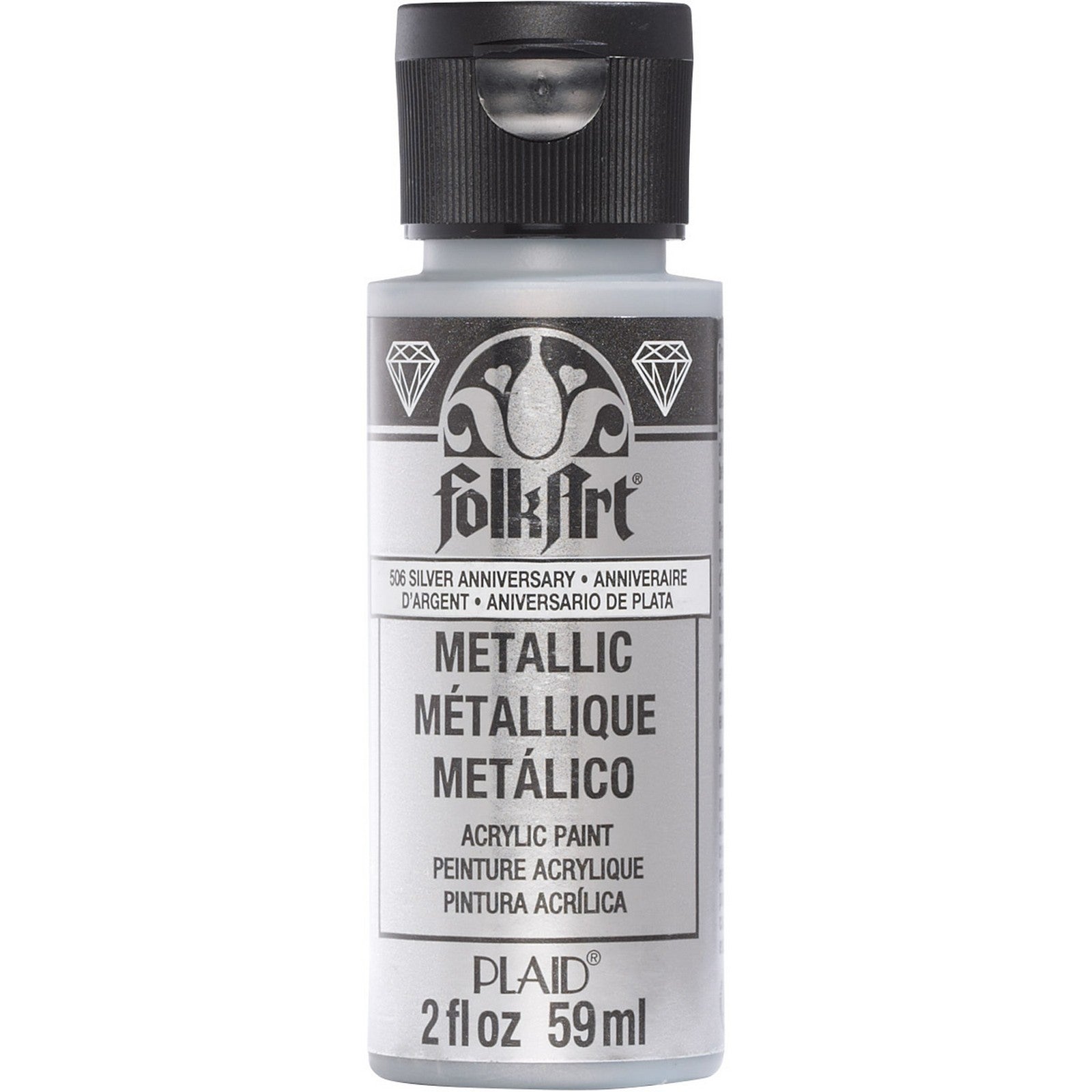 Folkart • Metallic-Acrylfarbe Silver Anniversary 59 ml